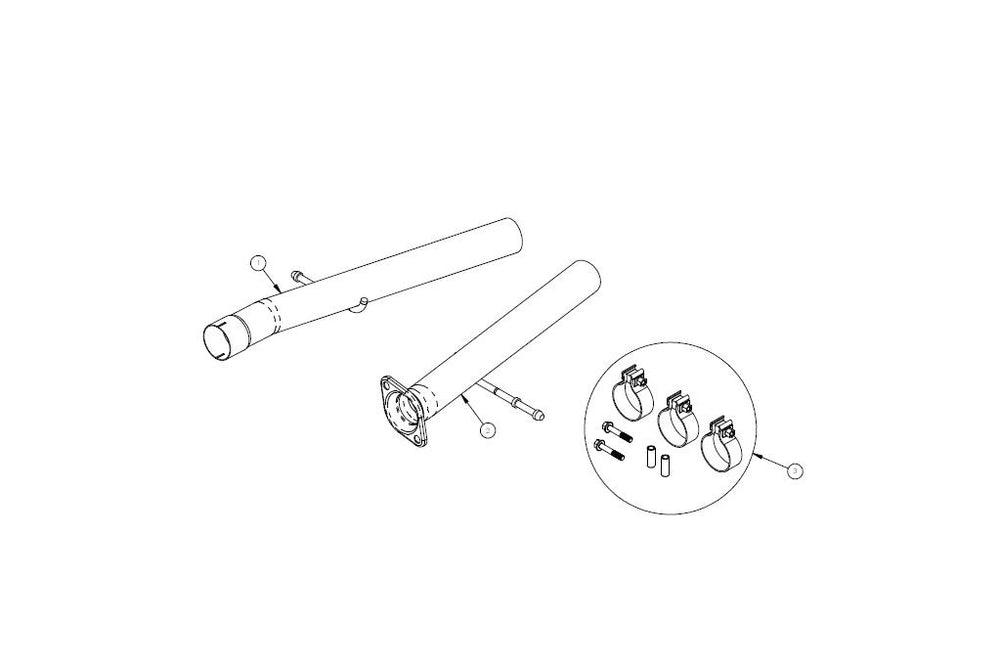 Corsa 2.75 Inch Non-Resonated Head Pipe Sport to Xtreme Conversion Kit 18-21 Jeep Grand Cherokee TrackHawk - 21053