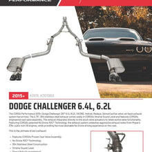 Corsa 2.75" Valved Cat-Back Dual Rear Exit with Twin 3.5" Polished Black PVD Pro Series® Tips (2015-2021 Challenger SRT 392, SRT Hellcat, SRT Demon, SRT Hellcat Redeye) - 21070BLK