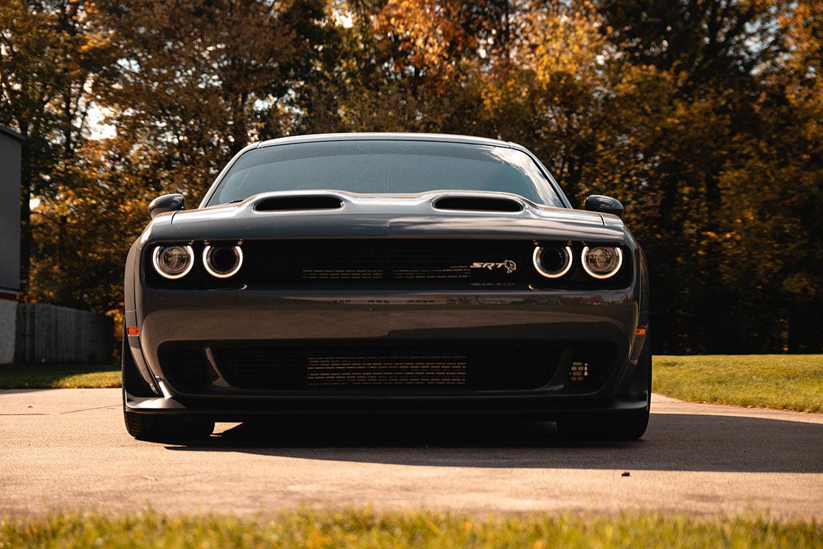 Corsa 2.75" Valved Cat-Back Dual Rear Exit with Twin 3.5" Polished Black PVD Pro Series® Tips (2015-2021 Challenger SRT 392, SRT Hellcat, SRT Demon, SRT Hellcat Redeye) - 21070BLK