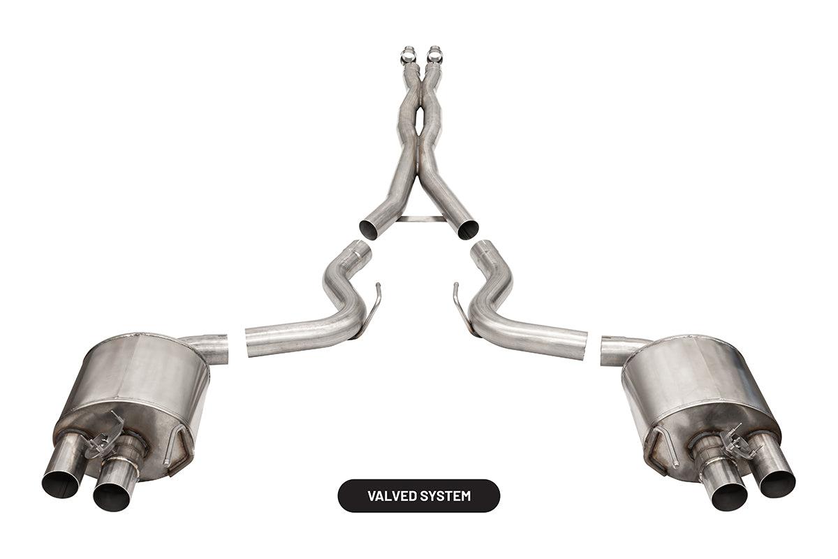 Corsa Performance 3" Active Cat Back Exhaust System with XX Pipe, Reuses OE Tips - Sport/Xtreme (2015-2020 Shelby GT350 / GT350R) - 21096