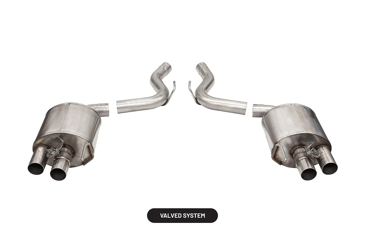 Corsa Performance 3" Active Axle Back Exhaust System, Reuses OE Tips - Sport (2015-2020 Shelby GT350 / GT350R) - 21098