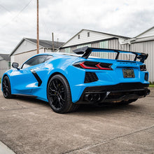 Corsa 3.0 Inch Track Series Cat-Back Muffler Delete Exhaust System with 4.5 Inch Carbon Fiber and Polished Flat Cut Tips 20-25 Chevrolet Corvette C8 - 21104CF