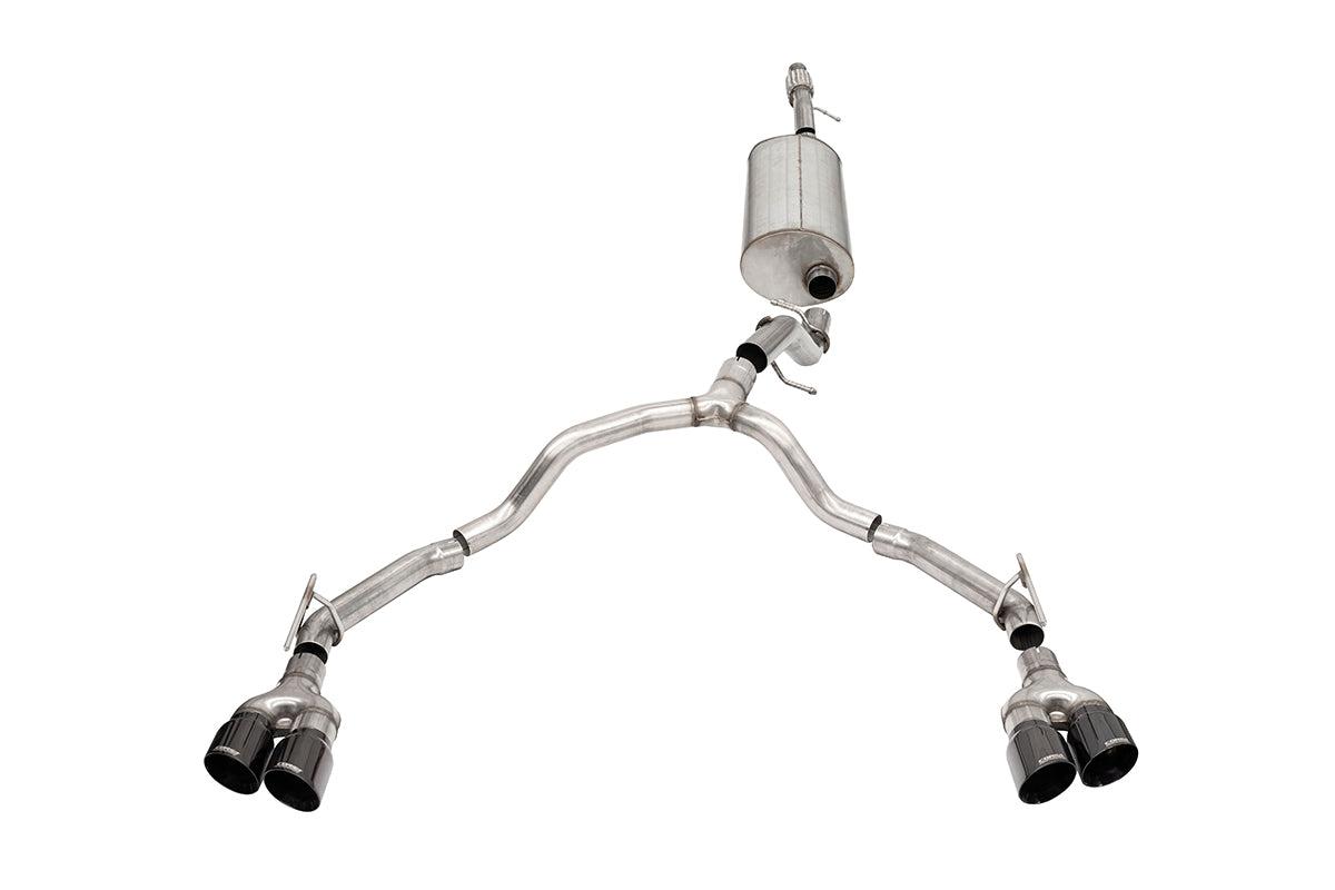 Corsa Performance 21127BLK 3" Cat Back DRE Twin 4" Black Tips (2021-2022 Chevrolet Tahoe, GMC Yukon 5.3L)