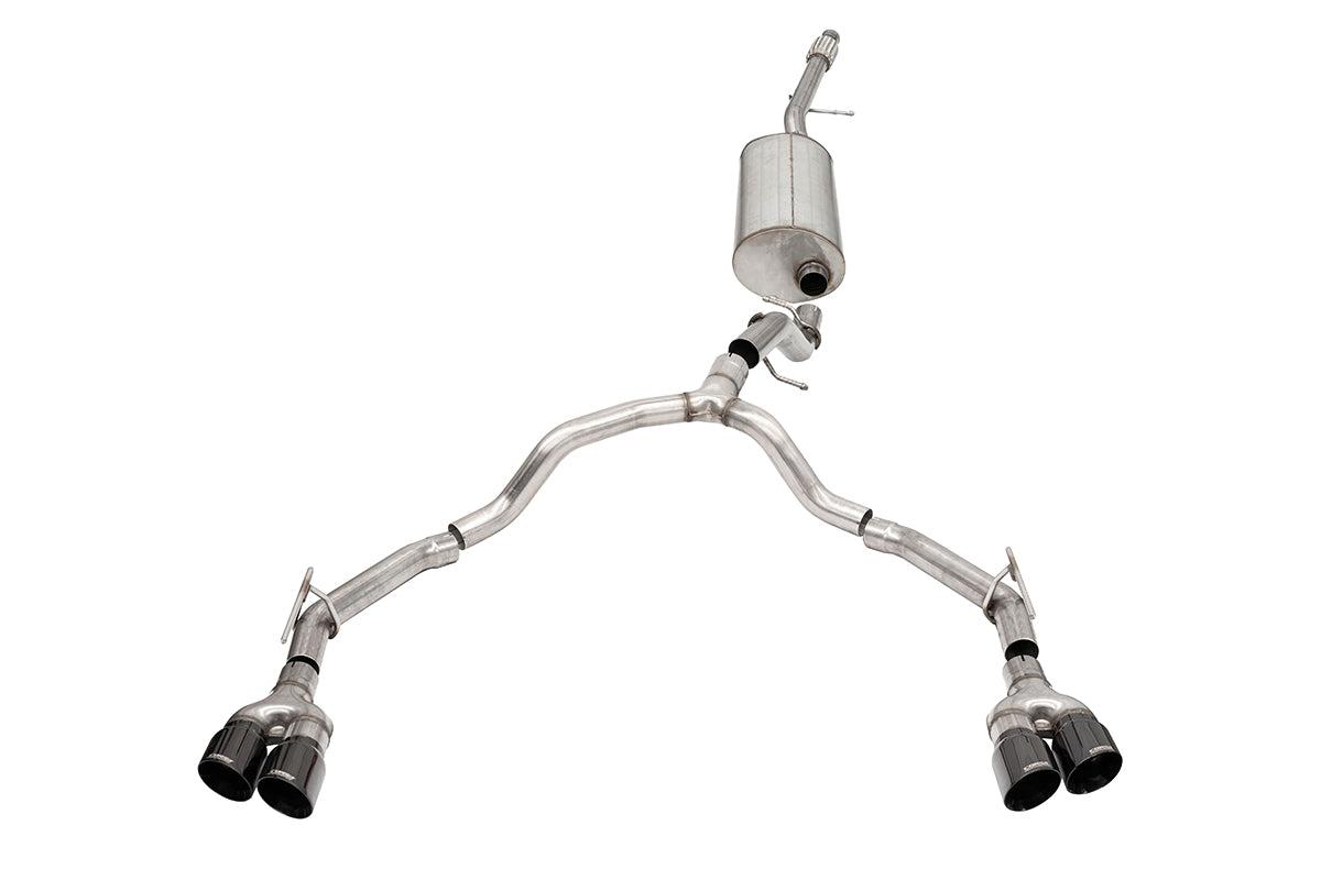 Corsa Performance 21128BLK 3" Cat Back DRE Twin 4" Black Tips (2021-2022 Chevrolet Suburban, GMC Yukon XL 5.3L)