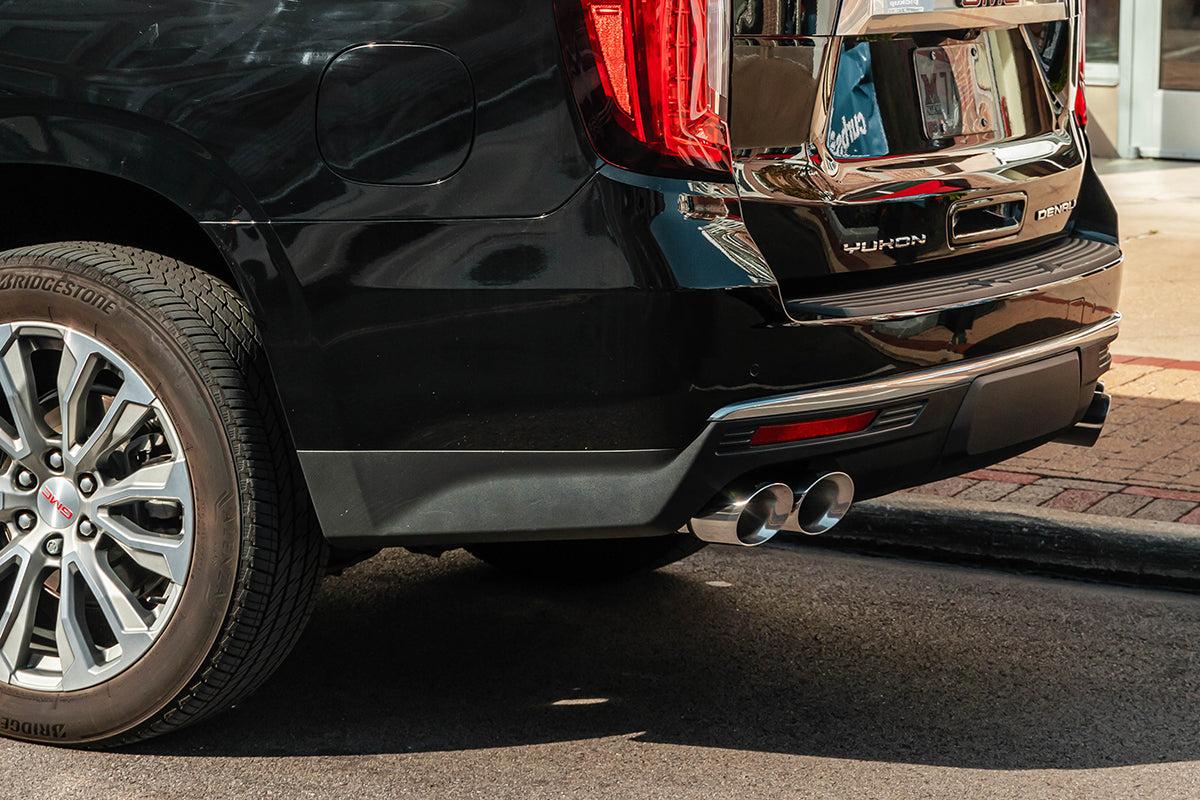 Corsa Performance 21128BLK 3" Cat Back DRE Twin 4" Black Tips (2021-2022 Chevrolet Suburban, GMC Yukon XL 5.3L)