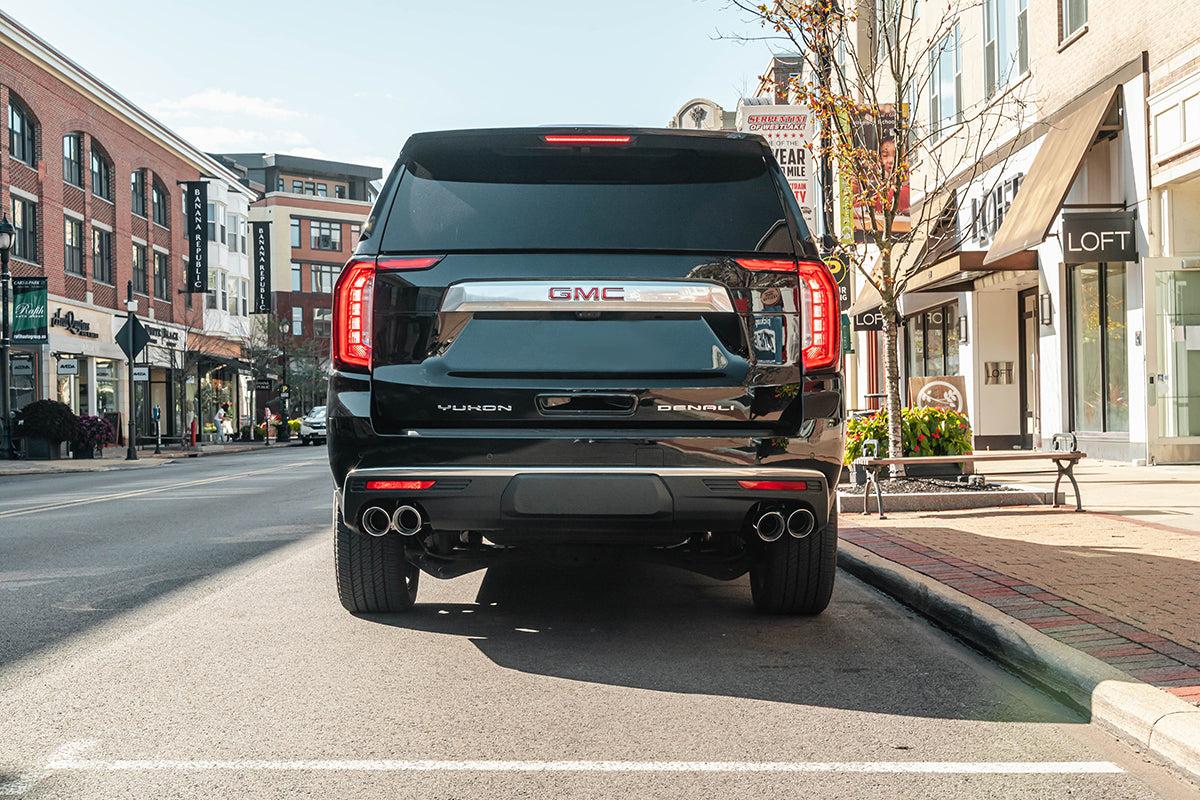 Corsa Performance 21129BLK 3.5" Cat Back DRE Twin 4" Black Tips (2021-2022 Chevrolet Tahoe, GMC Yukon Denali 6.2L)