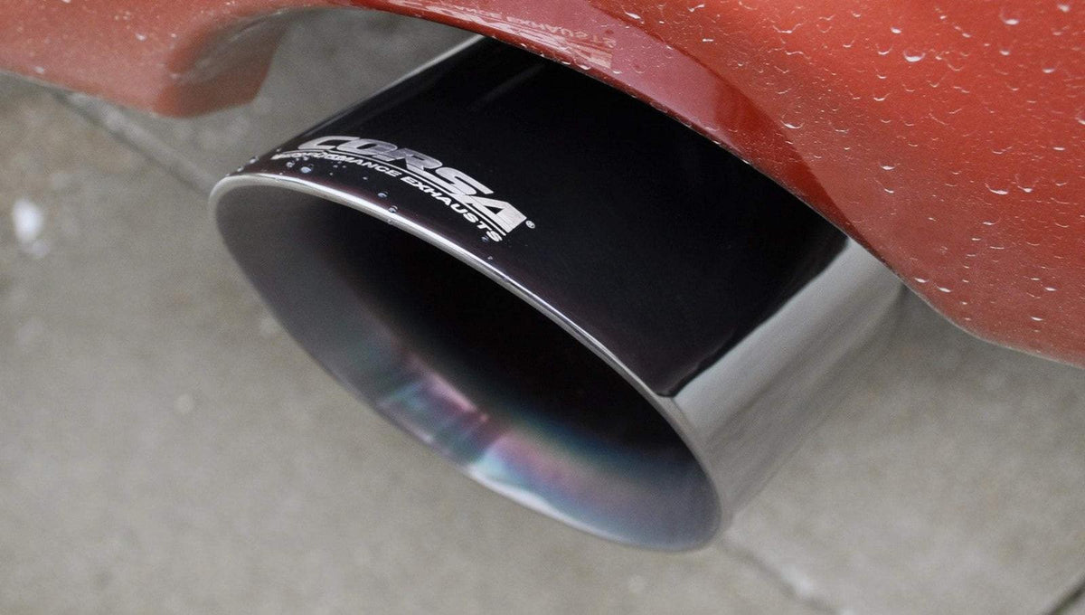 Corsa 3 Inch Cat-Back Exhaust 4 Inch Black Pro-Series Slash Cut Twin Tip 09-23 RAM 1500 140.5 Inch Wheel Base - 21139BLK