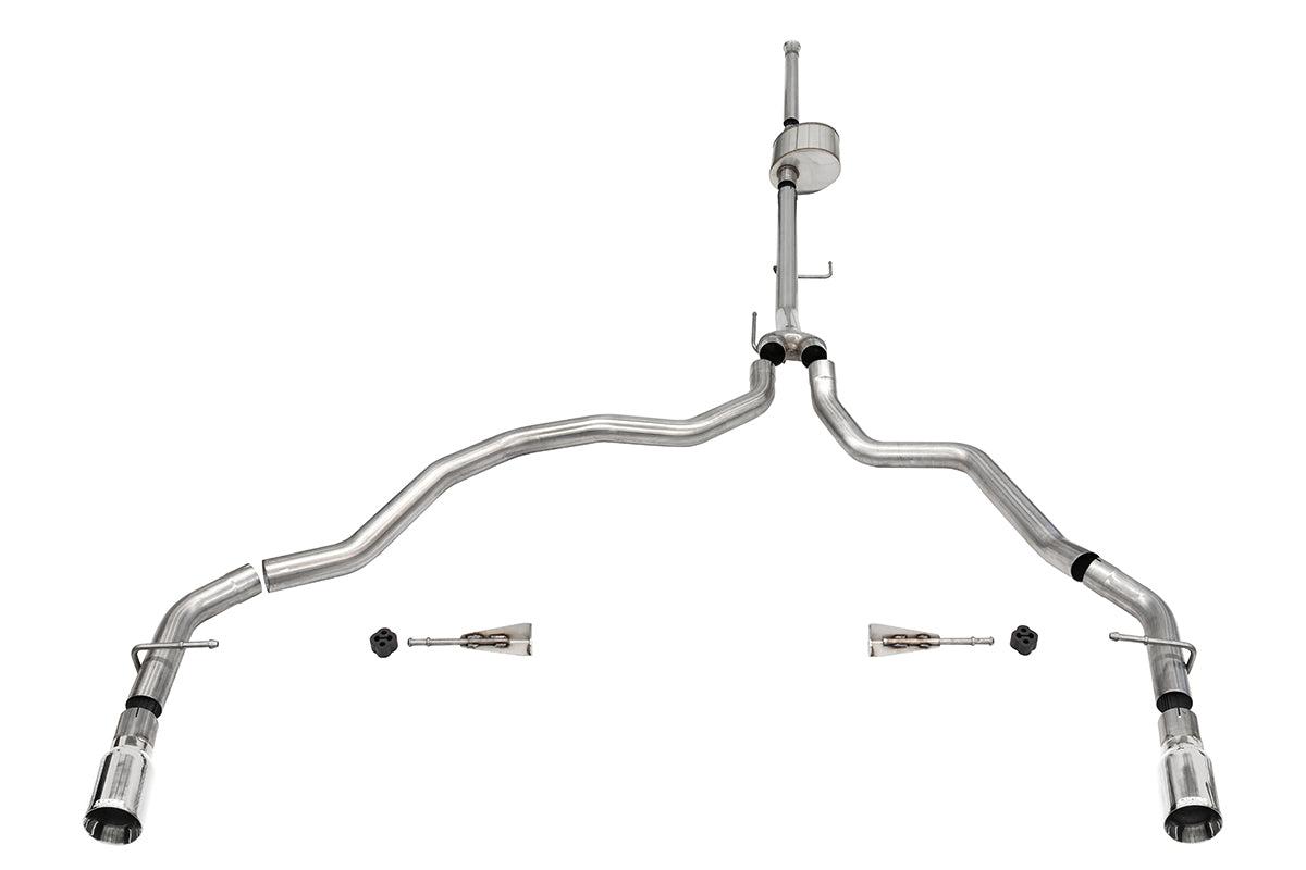 Corsa Performance Xtreme 3" Dual Rear Exit Cat Back System with Polished Tips (2021-2025 F150 5.0L 157" Wheelbase) - 21152