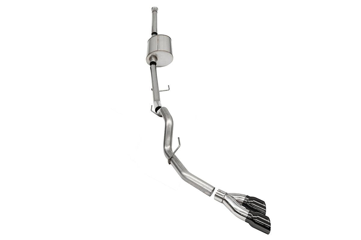 Corsa Performance Sport 3" Side Exit Cat Back System with Black Tips (2021-2025 F150 5.0L 157" Wheelbase) - 21160BLK