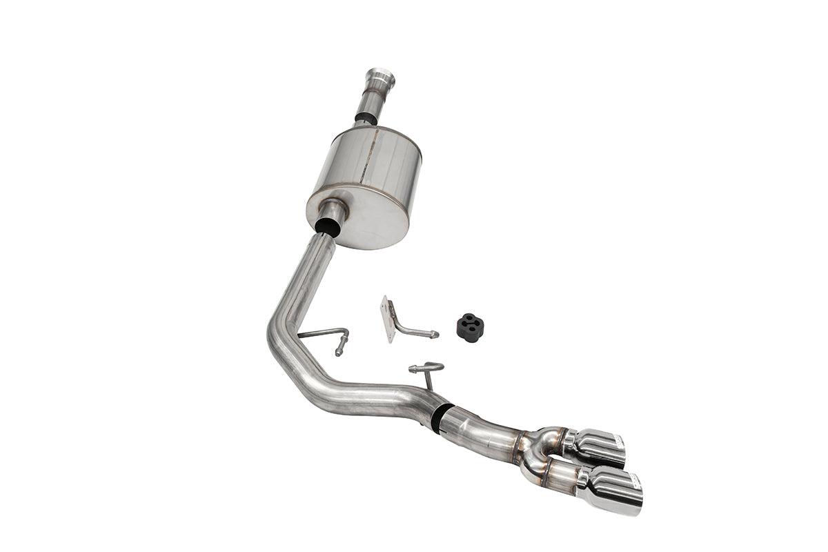 Corsa Performance Sport 3" Pre-Tire Exit Cat Back System with Polished Tips (2021-2023 F150 3.5L 145" Wheelbase) - 21165