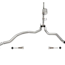 Corsa Performance Sport 3" Dual Rear Exit Cat Back System with Black Tips (2021-2023 F150 3.5L 157" Wheelbase) - 21170BLK