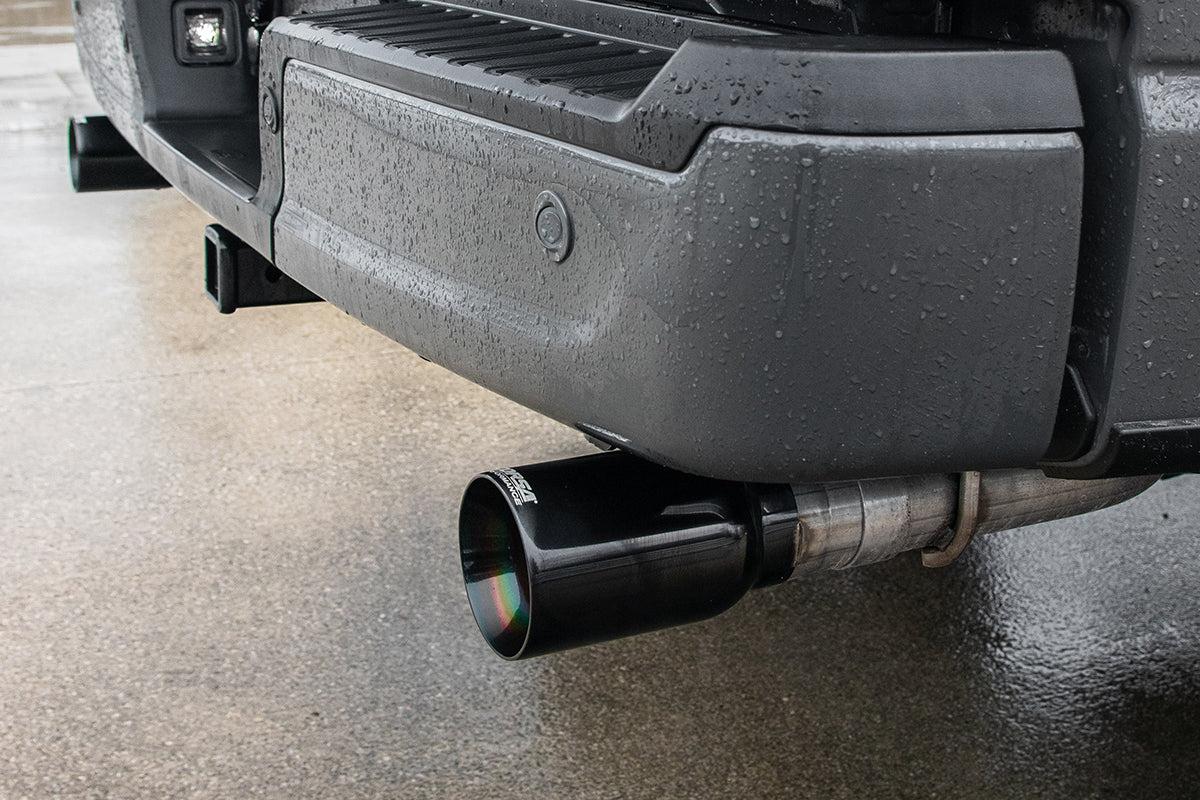 Corsa Performance Sport 3" Dual Rear Exit Cat Back System with Black Tips (2021-2023 F150 3.5L 157" Wheelbase) - 21170BLK