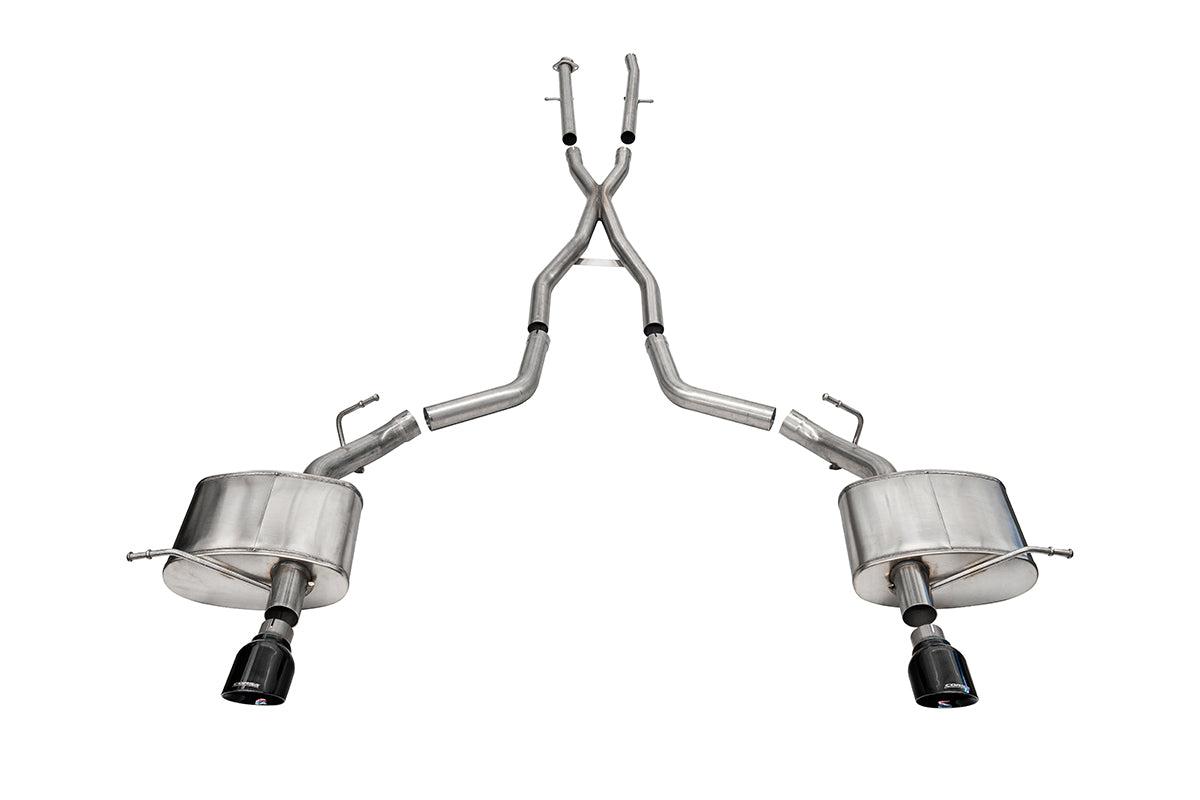 Corsa Performance 2.5" Cat-Back Single 4.5" Black Tips - Extreme (2011-2023 Dodge Durango 5.7L) - 21186BLK