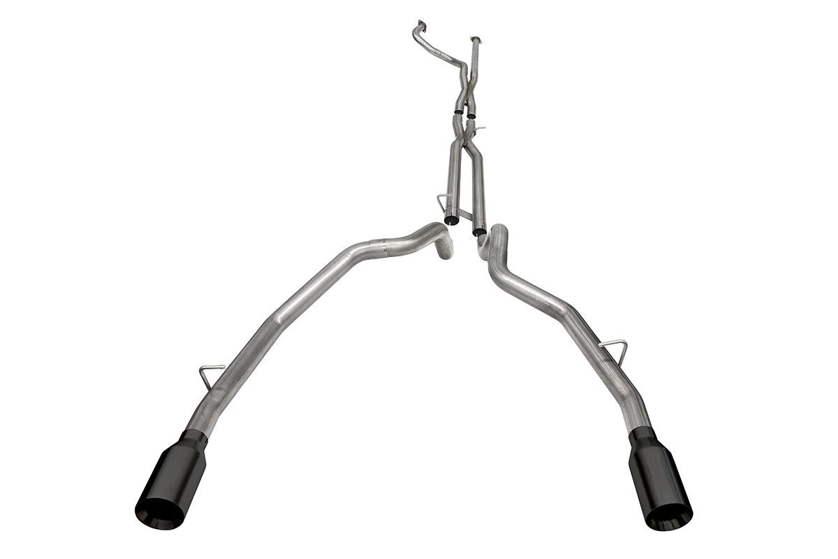 Corsa 3" Cat-Back Dre Single 5.0" Muffler Delete - Black Powder Coat (2021-2022 Ram 1500 TRX 6.2L 145WB) - 21190BPC