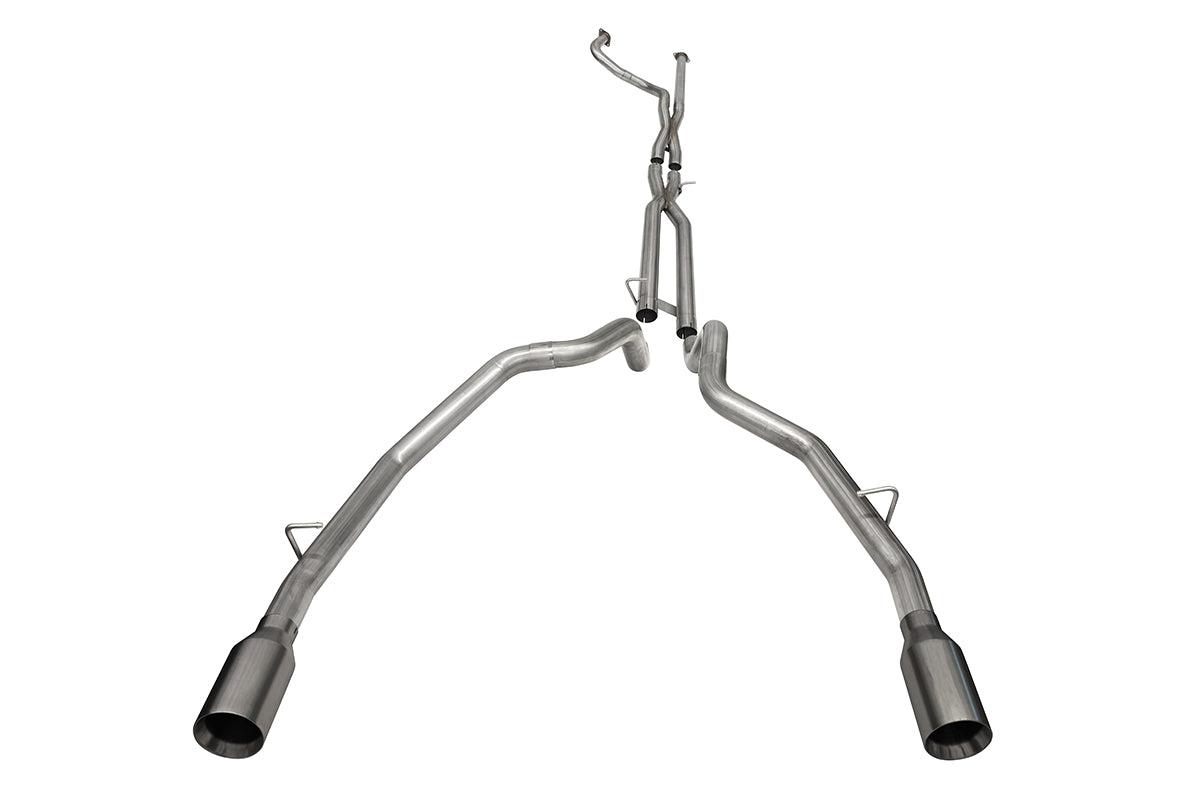 Corsa 3" Cat-Back Dre Single 5.0" Muffler Delete - Gunmetal (2021-2022 Ram 1500 TRX 6.2L 145WB) - 21190GNM