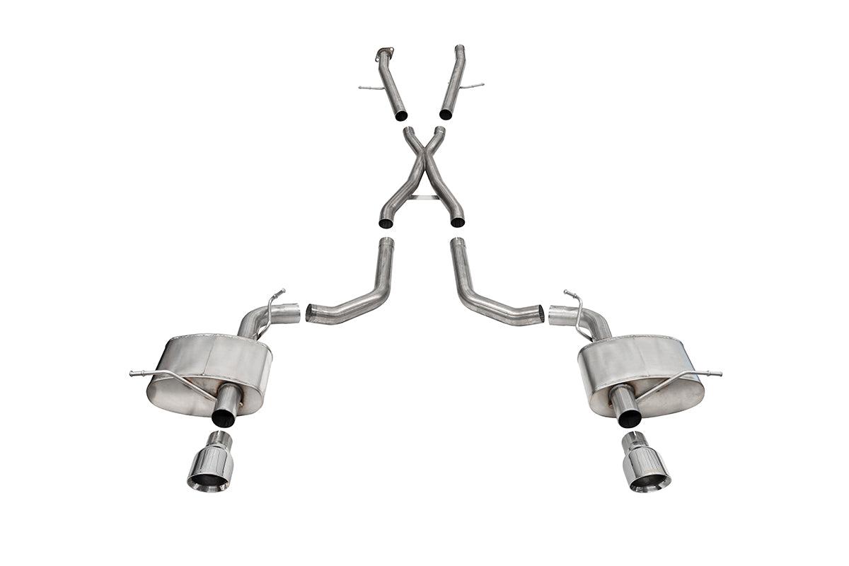 Corsa Performance 2.75" Cat-Back 4.5" Single Tips - Polished - Extreme (2018-2023 Dodge Durango SRT 392 6.4L) - 21198