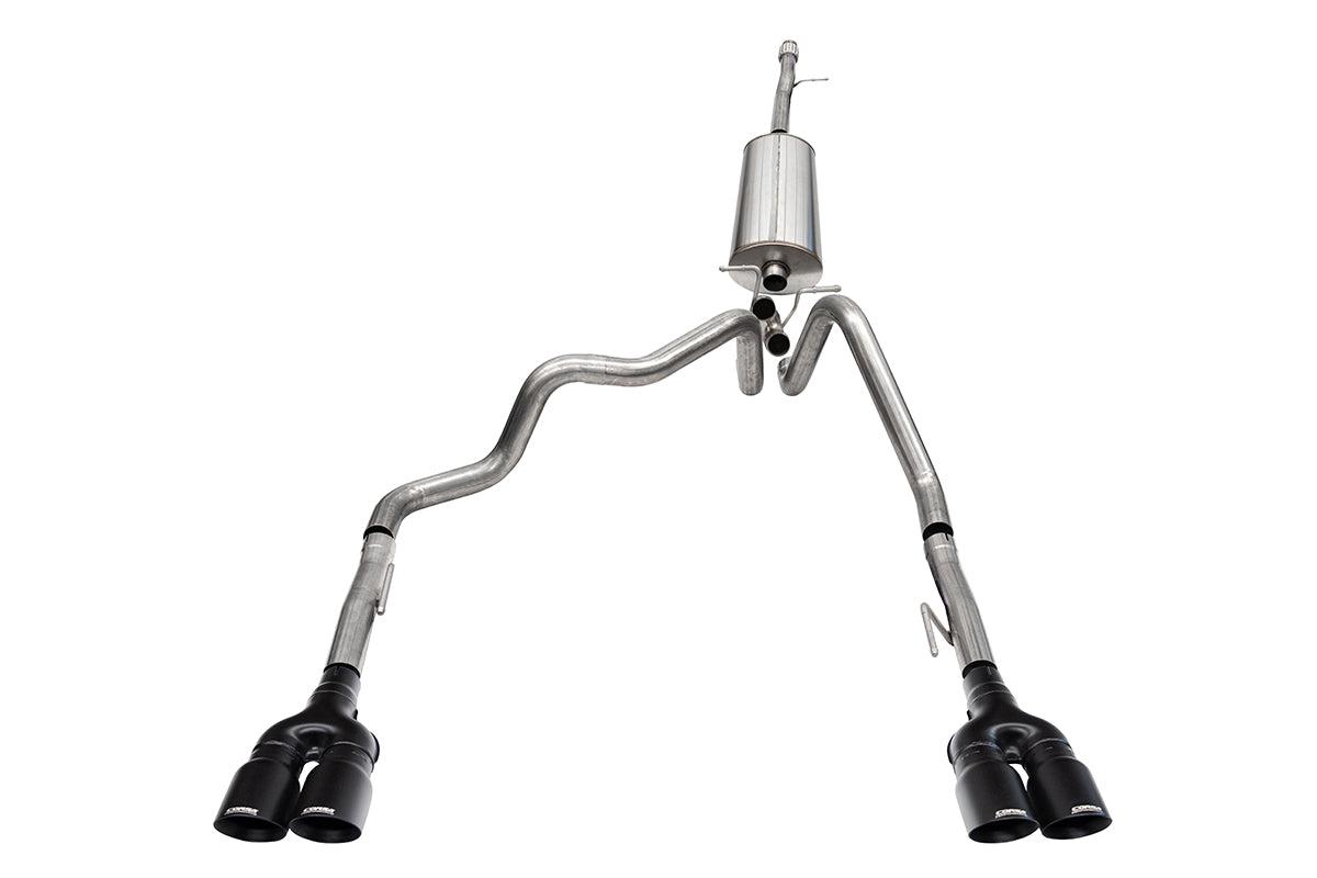 Corsa 3.0" Cat-Back Exhaust - Sport - Black Tips (2019-2023 Silverado Sierra / Denali 6.2L - 147WB) - 21200BPC