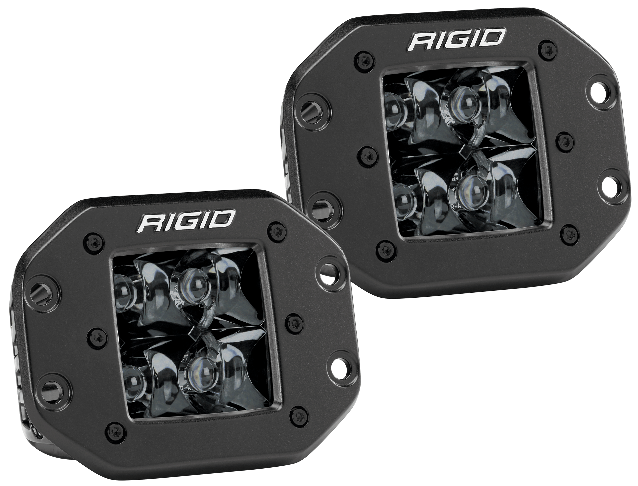 RIGID Industries Rigid D-Series Pro Midnight Edition, Spot Optic, Flush Mount, Single - 212213BLK