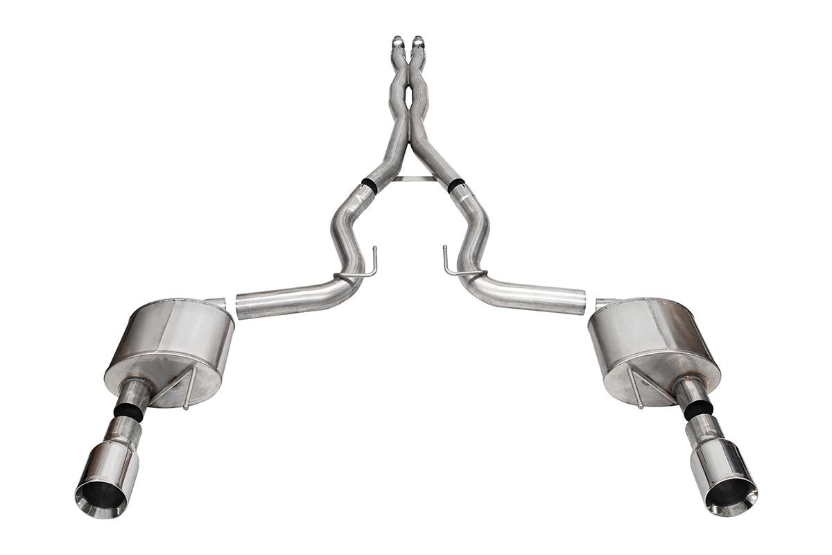 Corsa Performance 3.0” Dual Rear Exit Xtreme Cat-Back Exhaust System with 4.5” Straight Cut Tips (2024-2026 Mustang GT Coupe w/ Non-Active Exhaust) - 21251