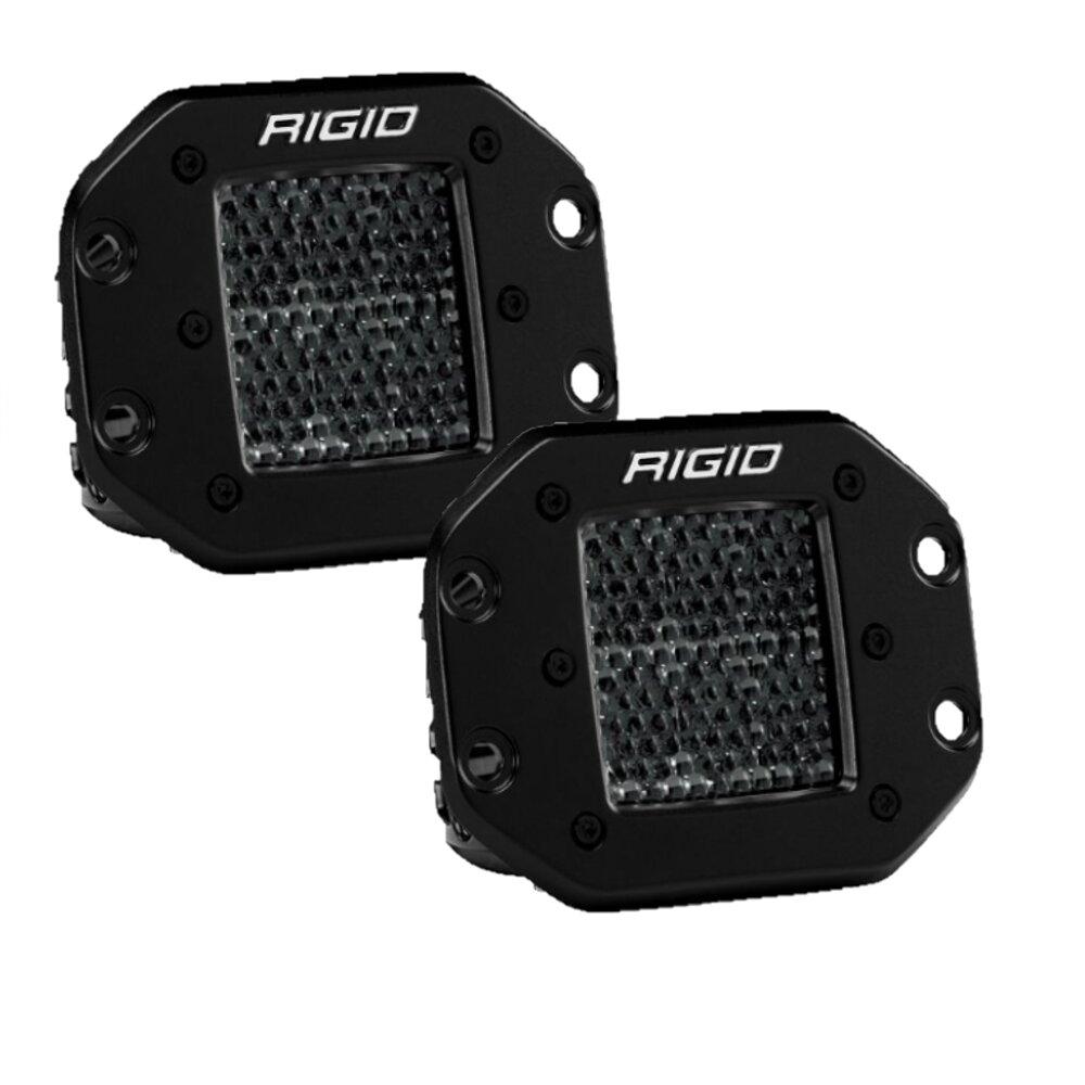 Shelby Performance Parts RIGID D-SERIES PRO SPOT DIFFUSED MIDNIGHT FLUSH MOUNT DRIVING LIGHTS - 212513