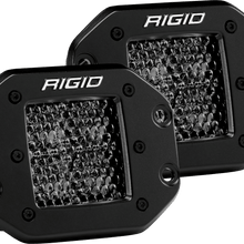 RIGID Industries Rigid D-Series Pro Midnight Edition, Spot Diffused, Flush Mount, Pair - 212513BLK
