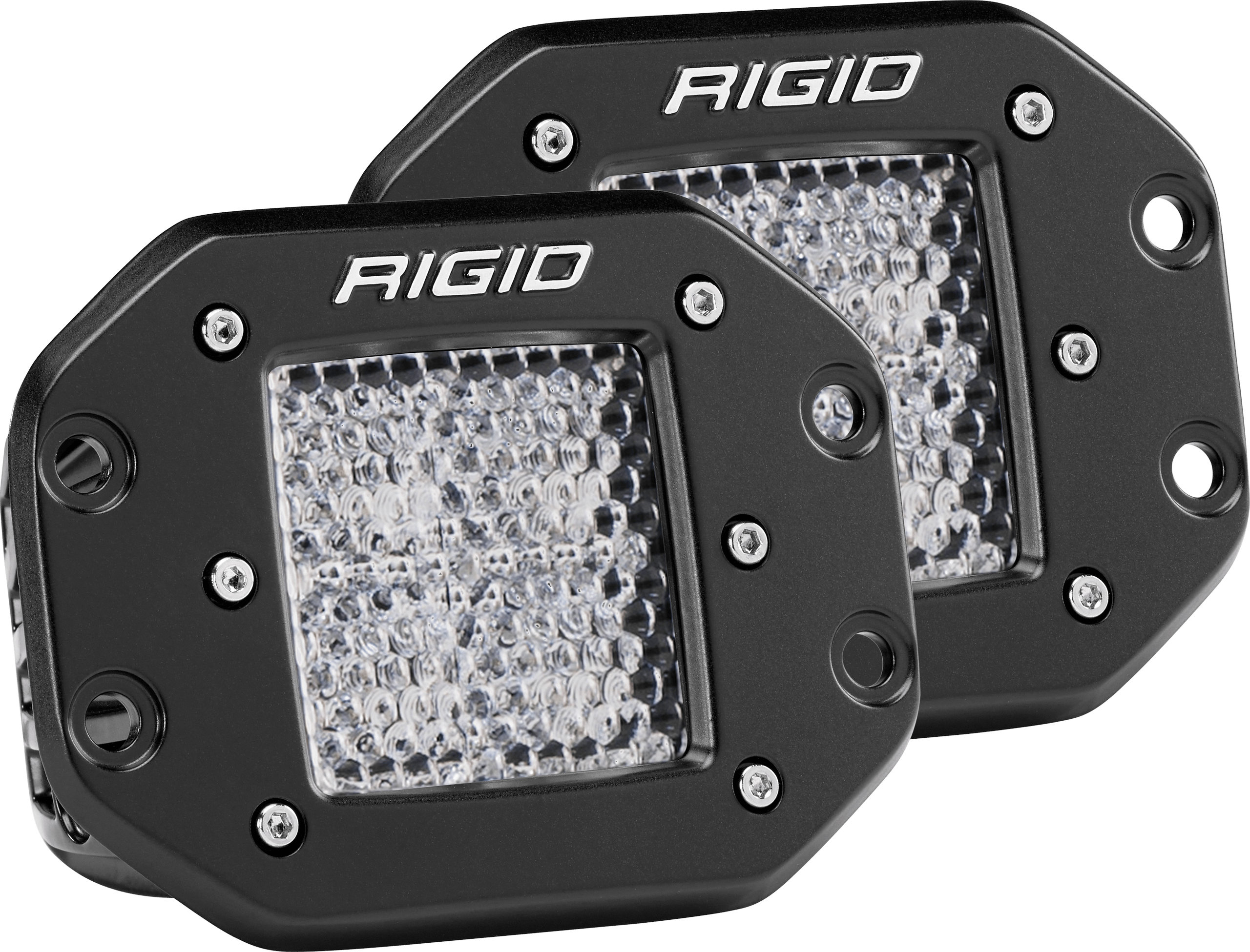 RIGID Industries Rigid D-Series Pro Led Light, Diffused Lens, Flush Mount, Pair - 212513