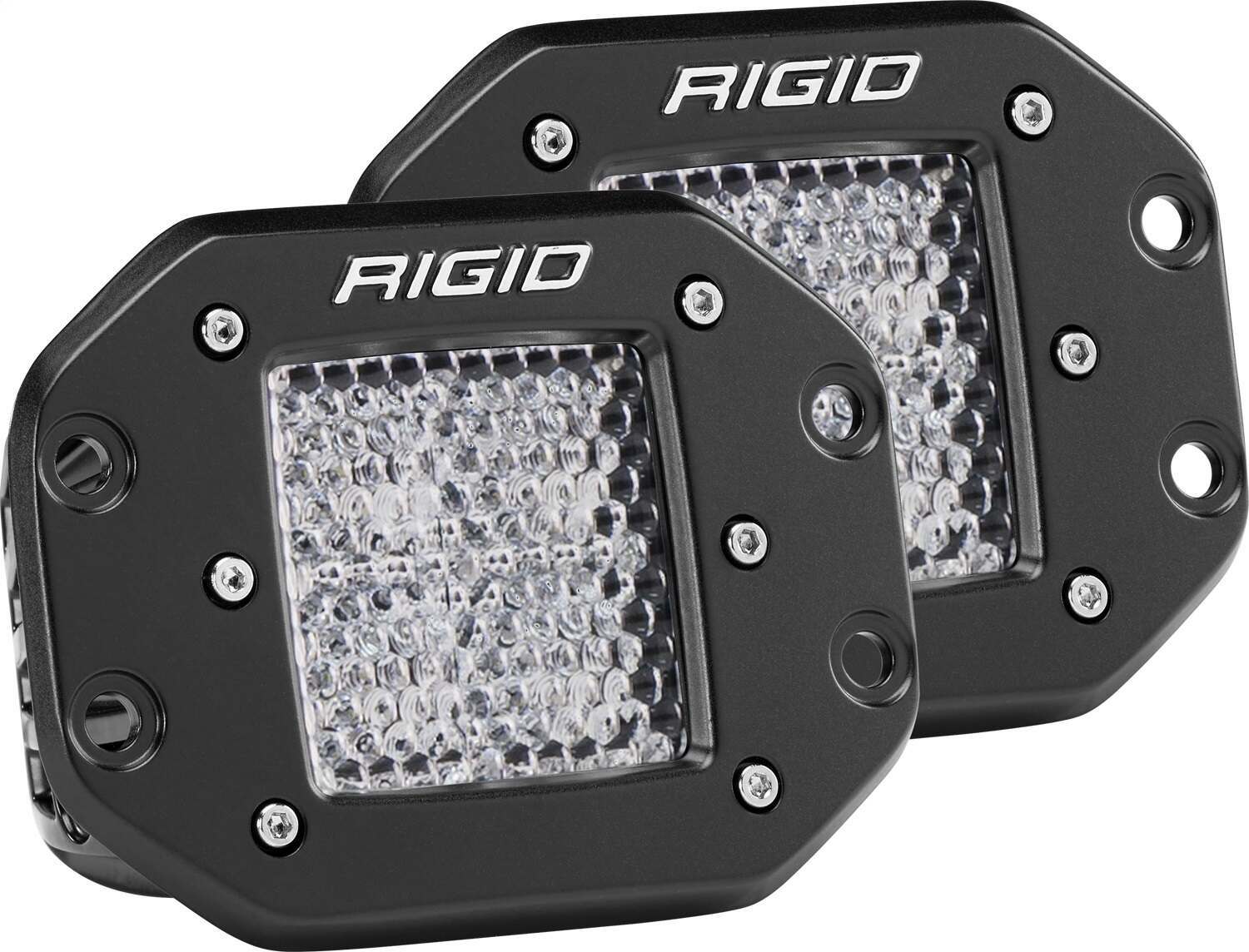 RIGID Industries Rigid D-Series Pro Led Light, Diffused Lens, Flush Mount, Pair - 212513