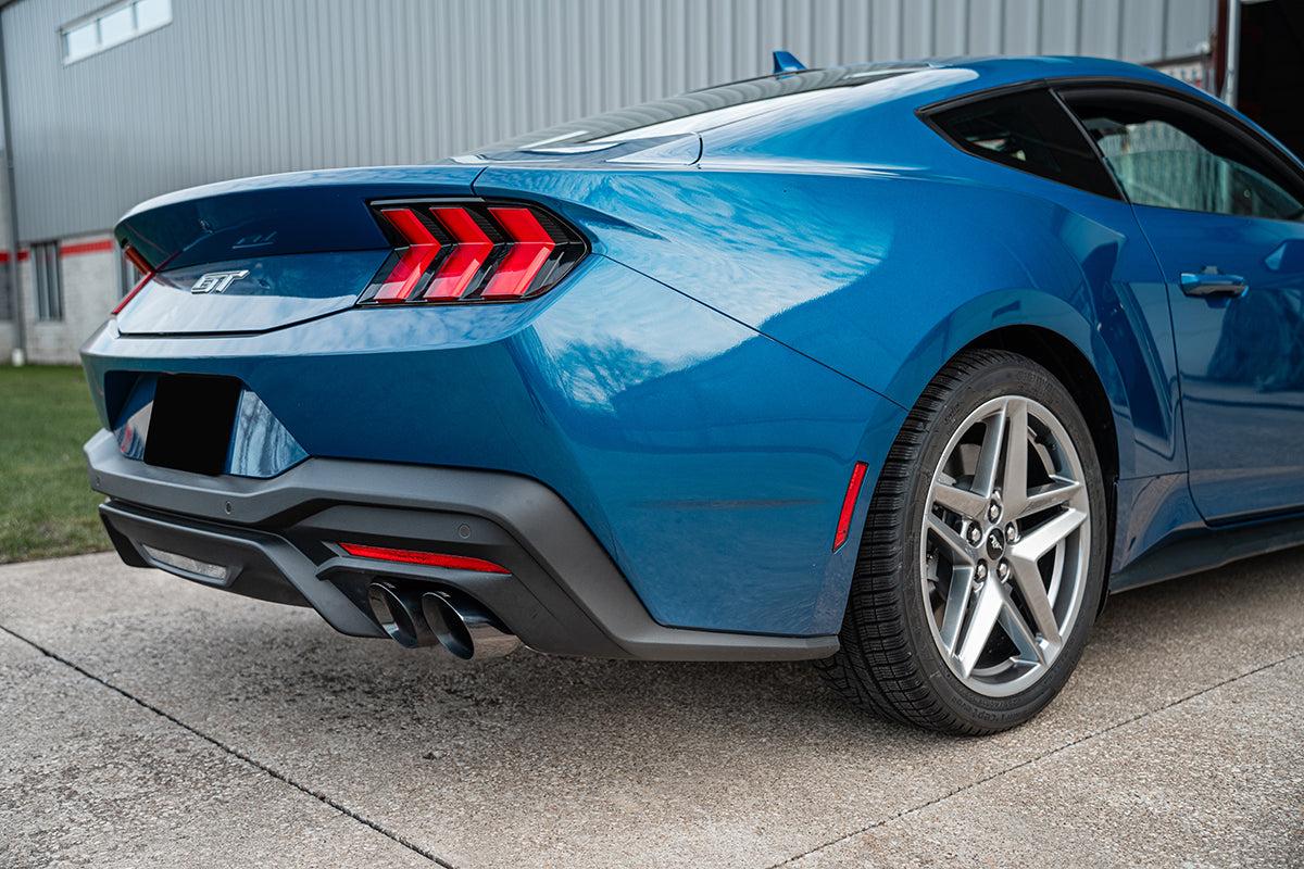 Corsa Performance 3.0” Dual Rear Exit Sport Axle-Back Exhaust System - Black PVD 4.0” Slash Cut Tips (2024-2026 Mustang GT Coupe w/ Active Exhaust) - 21261BLK