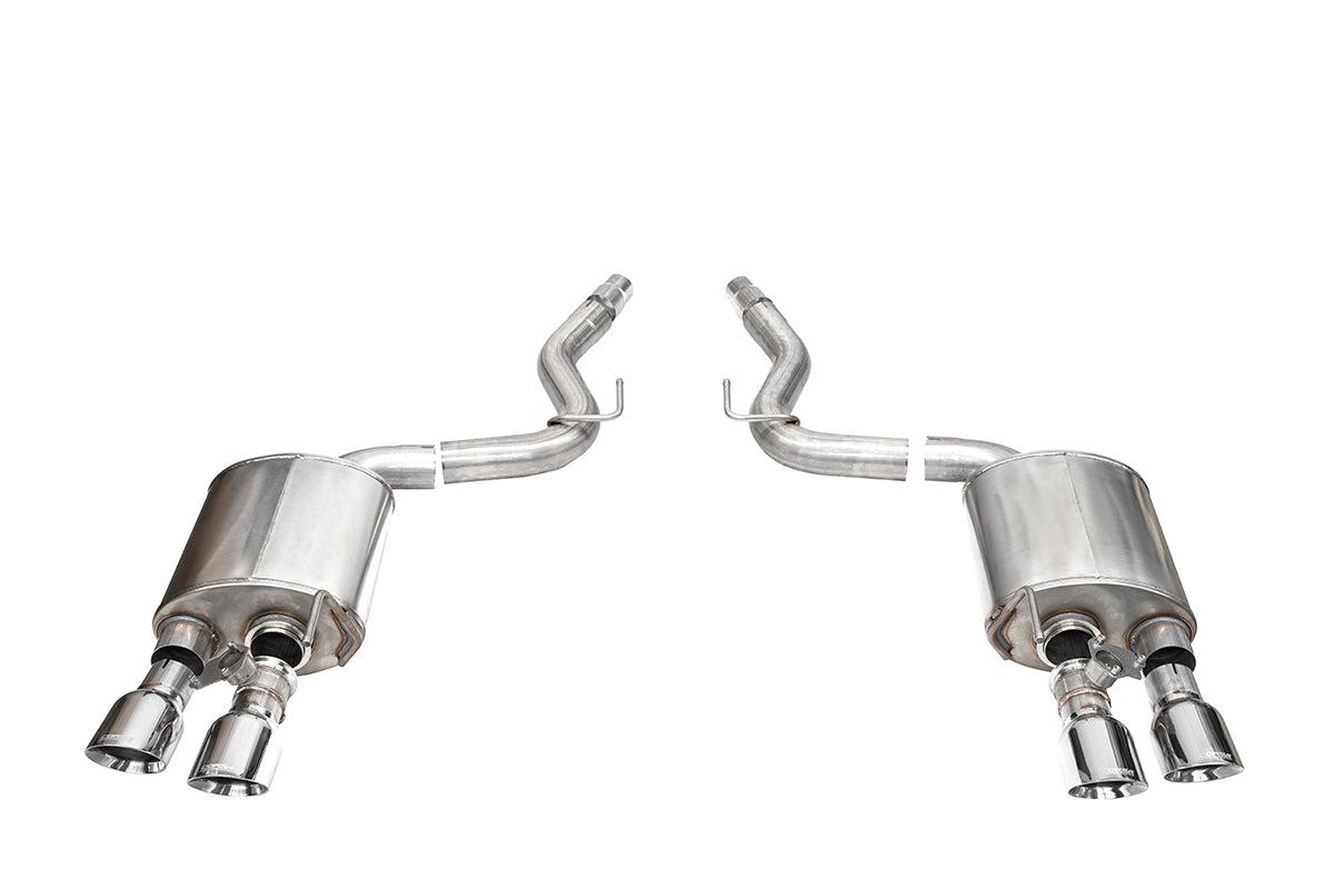 Corsa Performance 3.0" Dual Rear Exit Sport Axle-Back Exhaust System - Polished 4.5" Pro Series Tips (2024-2026 Mustang Dark Horse) - 21267