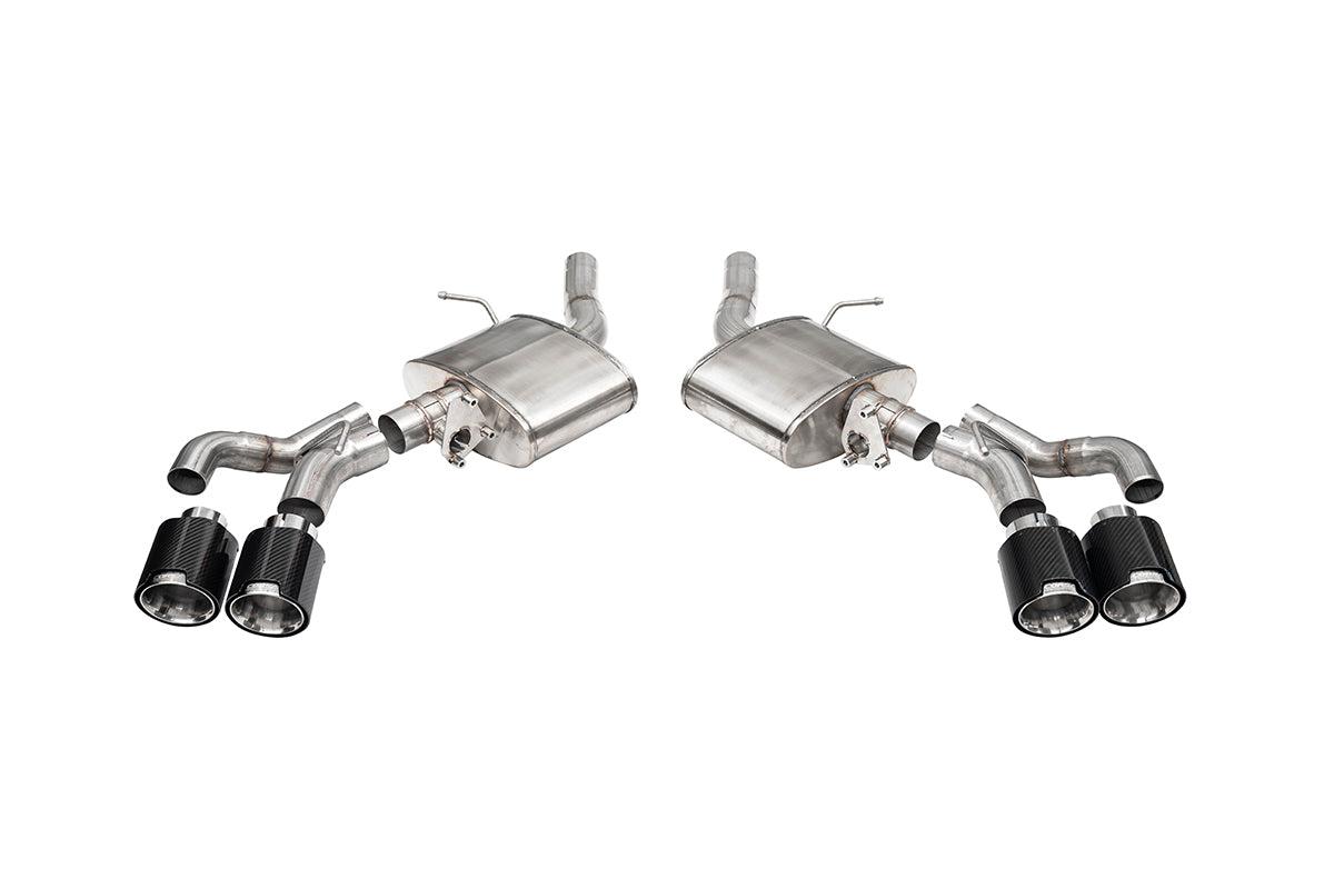 Corsa 3 Inch Axle-Back Exhaust with Dual Mode Active Exhaust; Dual Rear Exit with Twin 4.5 Inch Carbon Tips 22-25 Cadillac CT5 V Blackwing - 21322CF