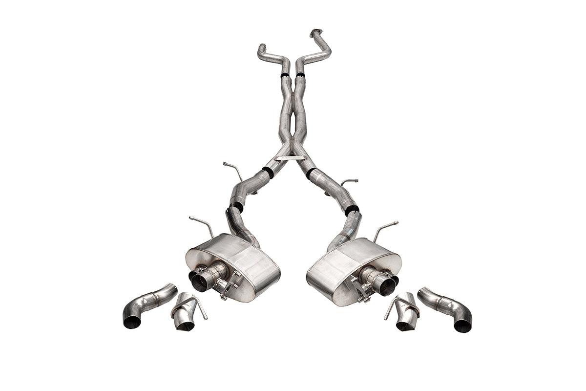 Corsa 3 Inch Cat-Back Exhaust with Dual Mode Active Exhaust; Corsa Double X-Pipe, Dual Rear Exit , Uses Factory Bezels 20-25 Cadillac CT5 V - 21323