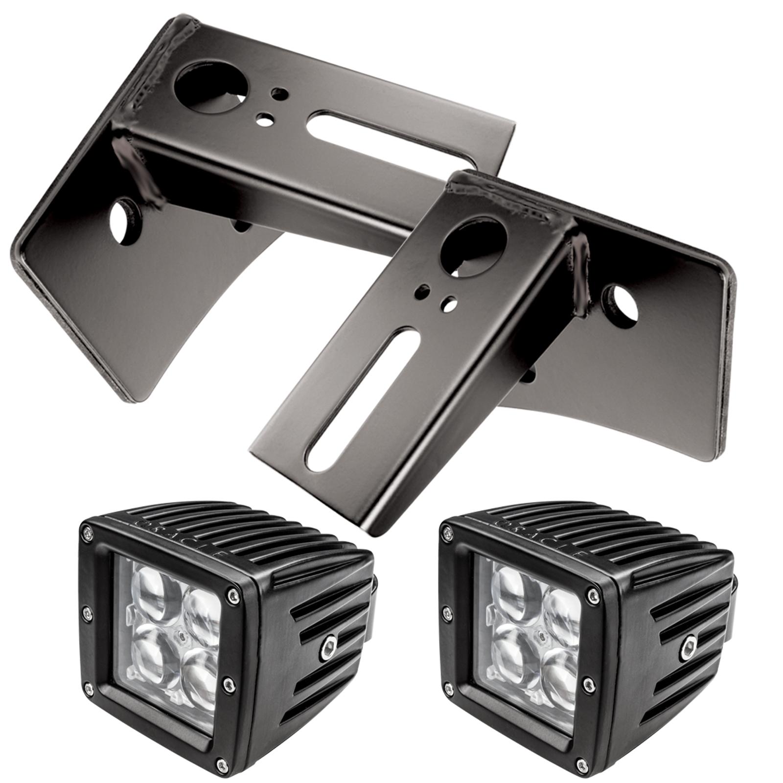 Oracle Lighting Lower Windshield Mount Brackets W/ Lights Combo (2007-2021 Wrangler) - 2142-504