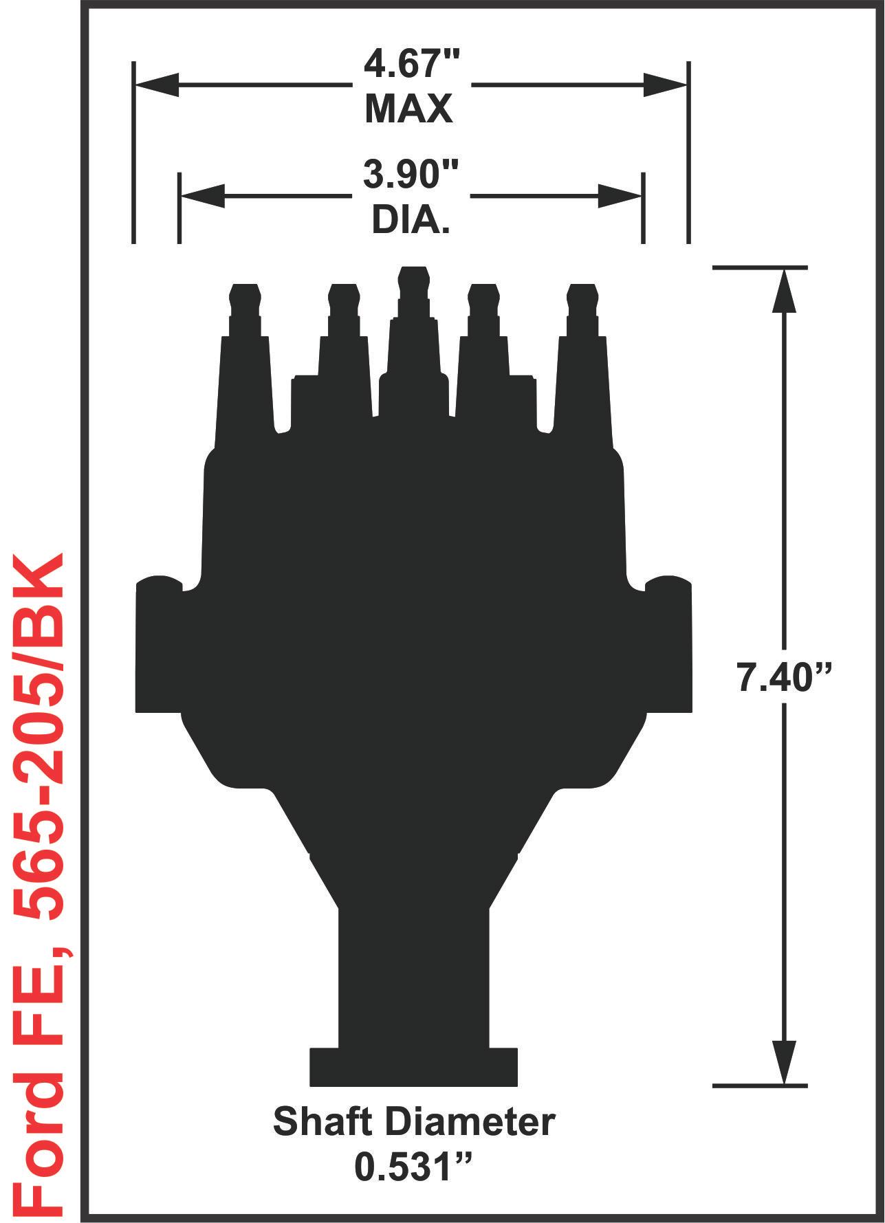 Holley Efi 565-205 Distributor, Dual Sync, Ford Fe