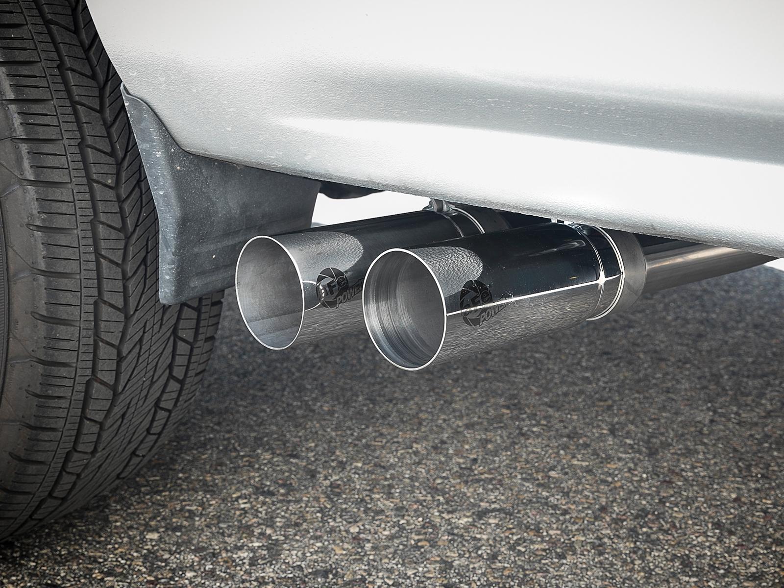 AFE Rebel Series 3 IN to 2-1/2 IN 409 Stainless Steel Cat-Back Exhaust w/ Polish Tip - 49-44098-P