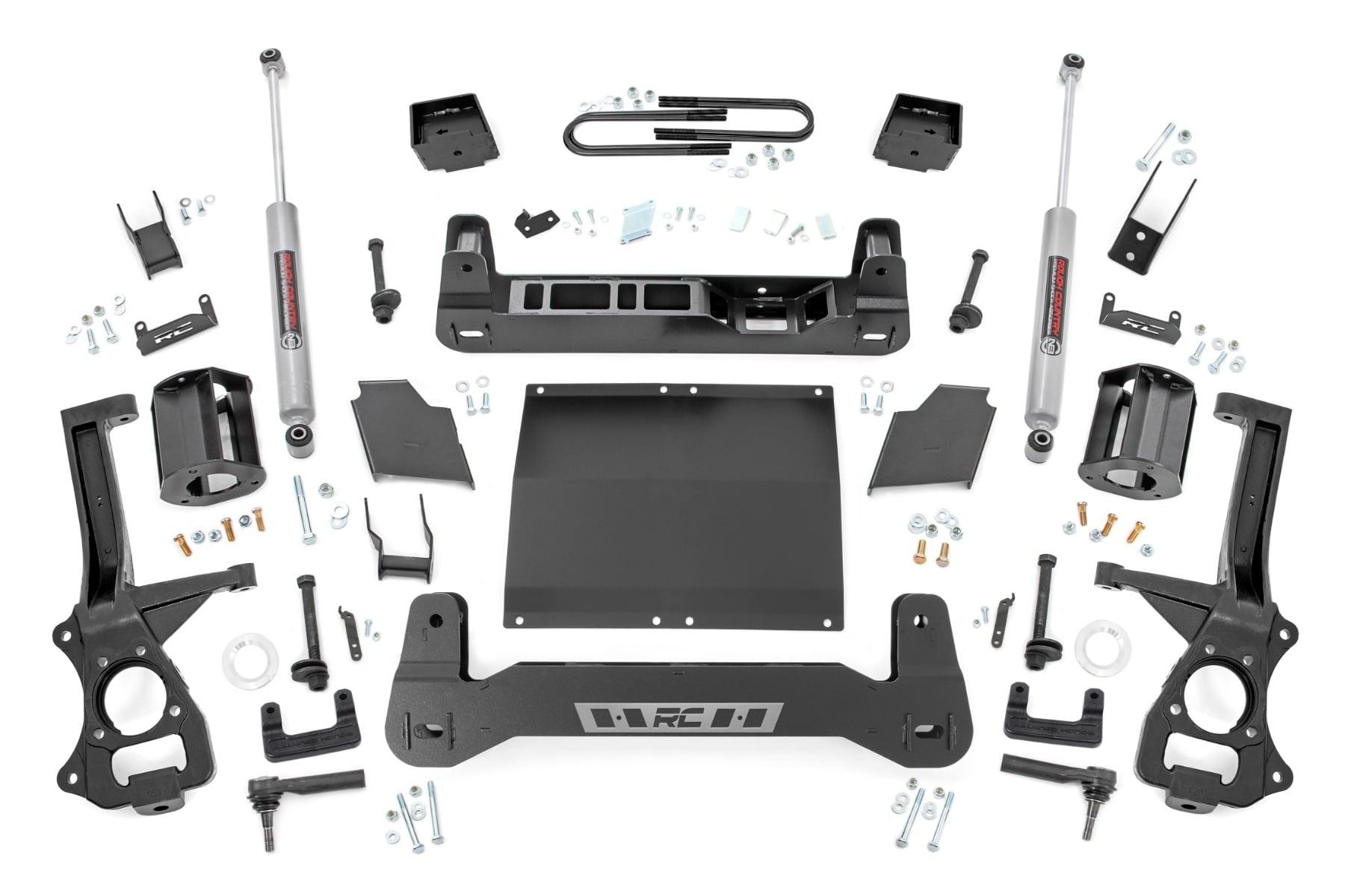Rough Country 6 Inch Lift Kit Mono Leaf Rear Diesel Chevy Silverado 1500 4WD (22-24) (2022-2024 Silverado 1500) - 21630D