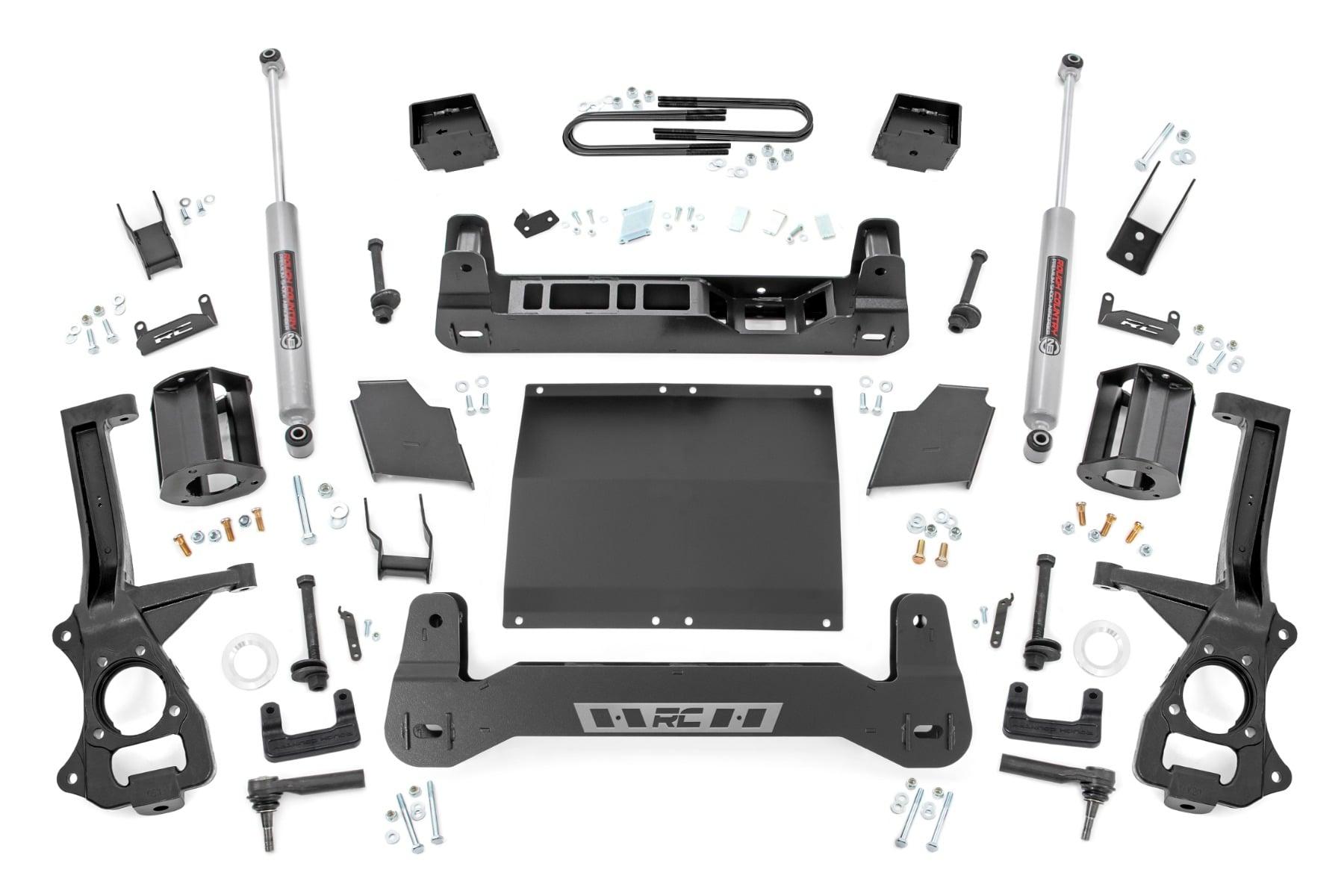 Rough Country 6 Inch Lift Kit Mono Leaf Rear Diesel Chevy Silverado 1500 4WD (25-26) (2025-2026 Silverado 1500) - 21630D_A