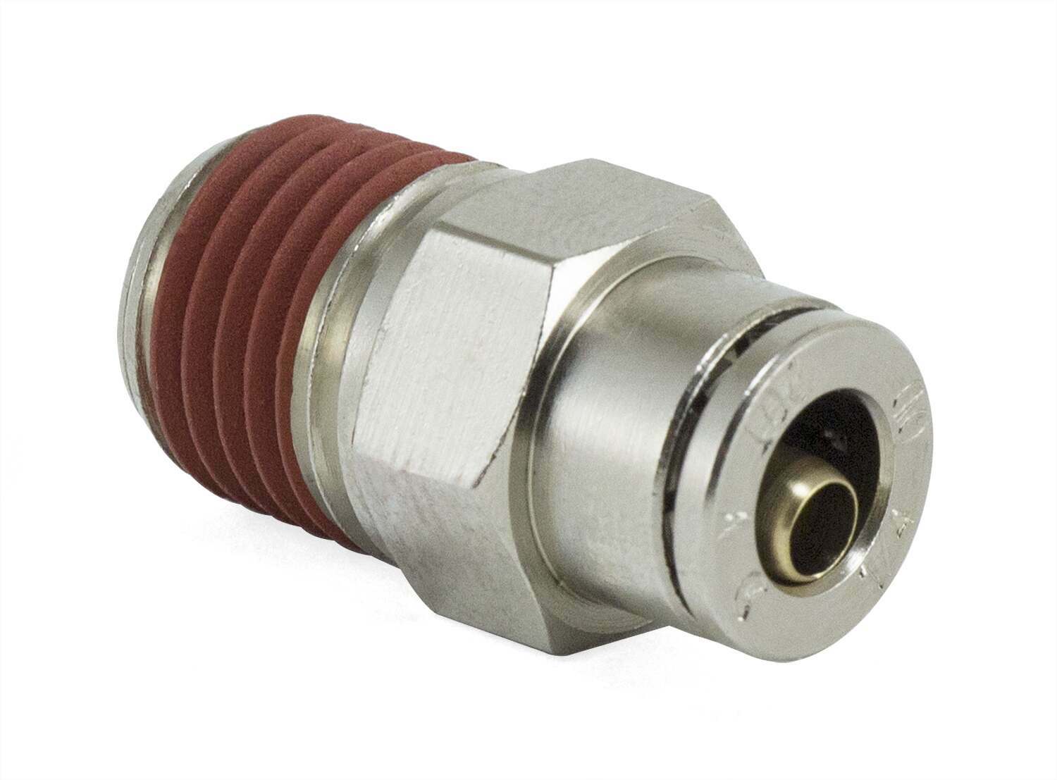 Air Lift Performance 21745 Straight Male - 1/4" MNPT x 1/4" PTC - DOT - SMC # KV2H07-35S