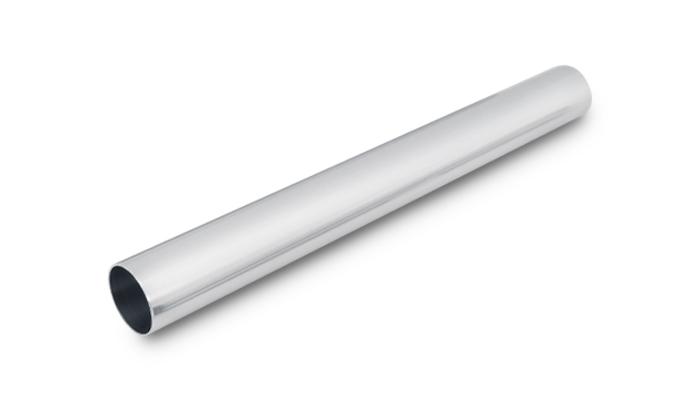 Vibrant Performance 2.5" O.D. Aluminum Straight Tubing, 18" Long - Polished - 2174