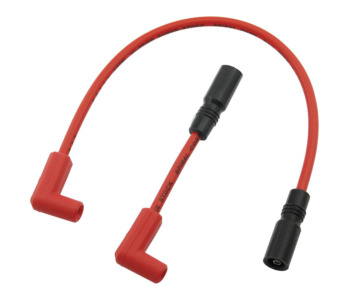 ACCEL Custom Fit Super Stock Spark Plug Wire Set; Motorcycle Custom Wire Set; 8 mm; Fits Harley 00-15 Softail [Carb Or Fuel Injected]; Twin Cam; Red; - 171100-R