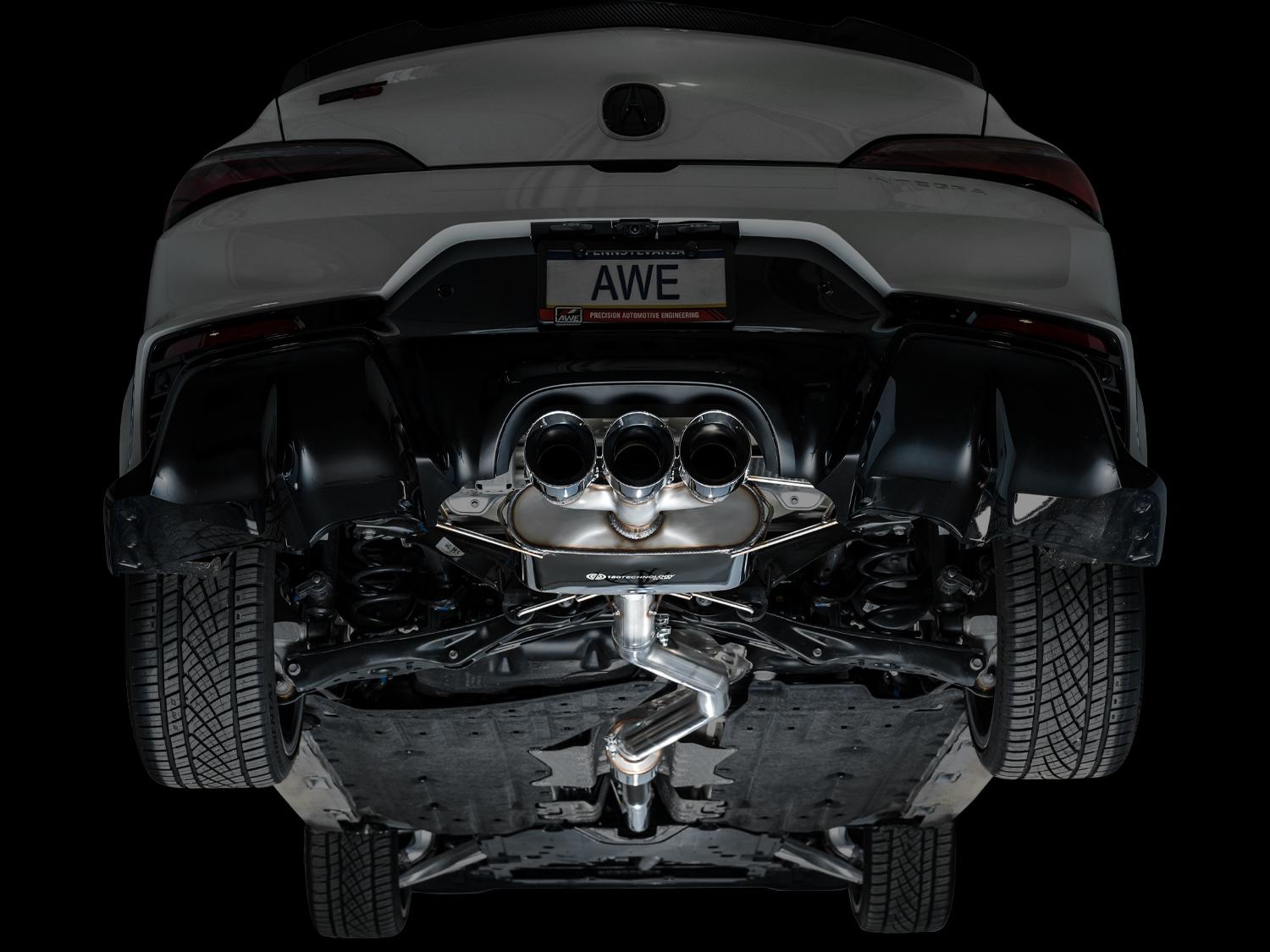 AWE Touring Edition Exhaust for DE5 Integra Type-S - Triple Chrome Silver Tips - 3015-52335