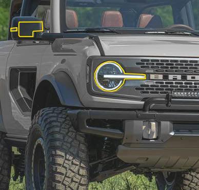 Anchor Room Paint Protection - Front Kit (2021-2025 Bronco) - 21FB_PP_F