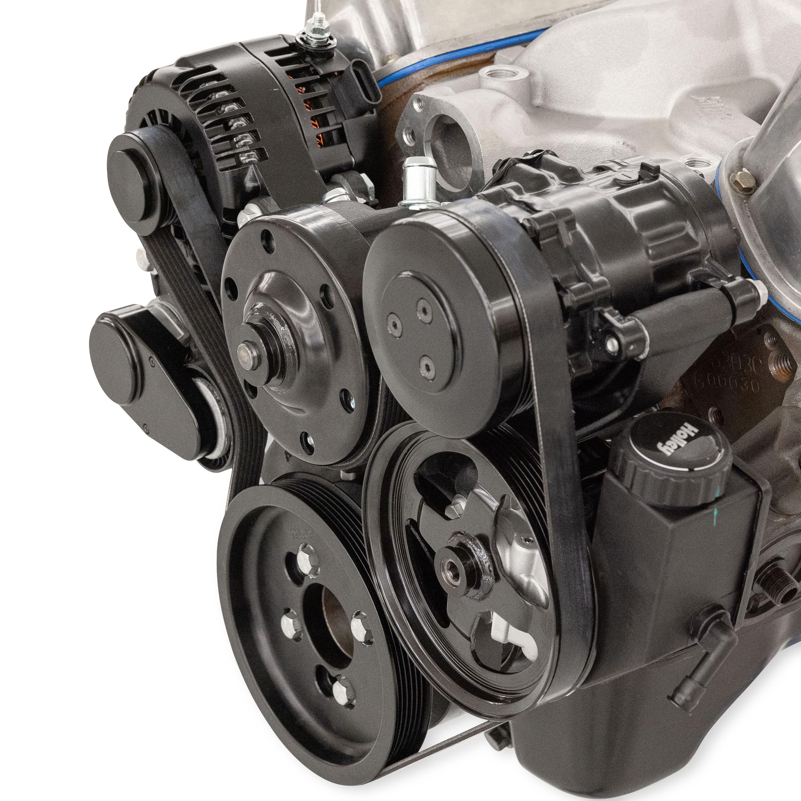 Holley Small Block Ford Mid-Mount Complete Accessory System - 20-370BK