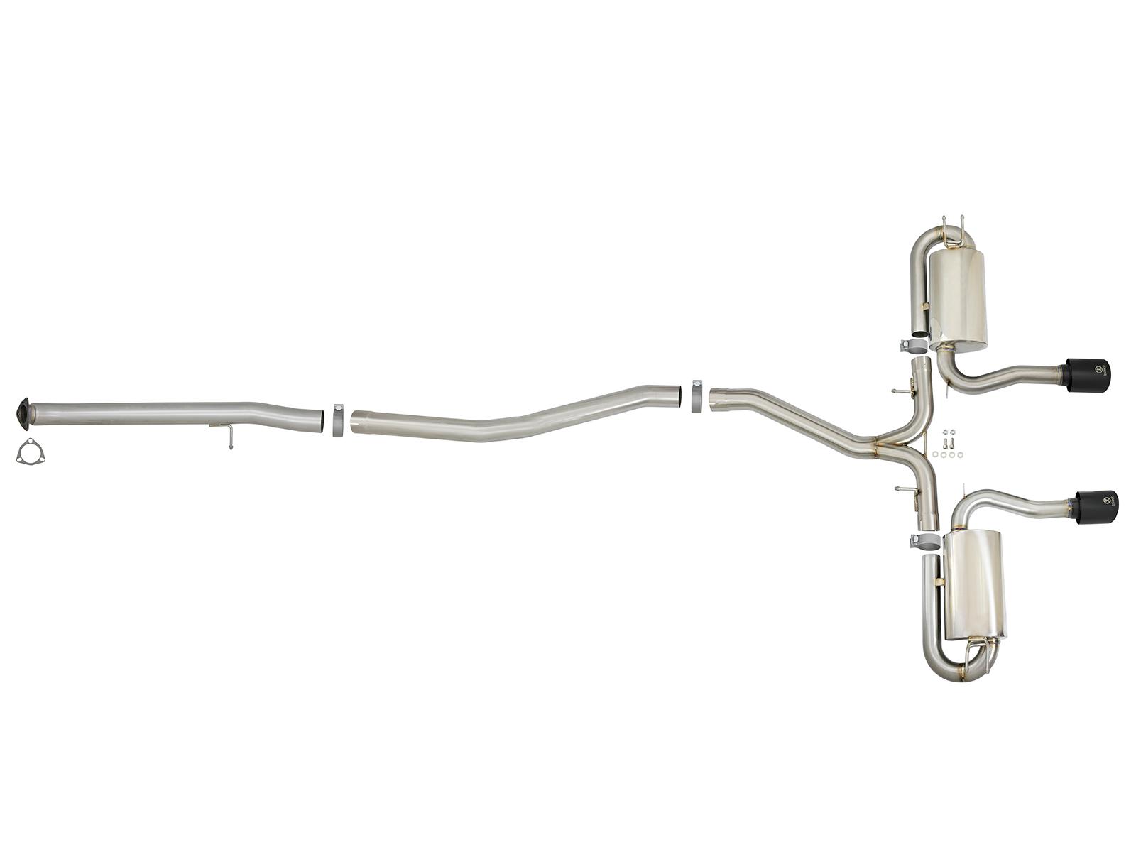 AFE Cat-Back Exhaust System (2017-2019 Honda Civic Si L4-1.5L (t)) - 49-36621-B