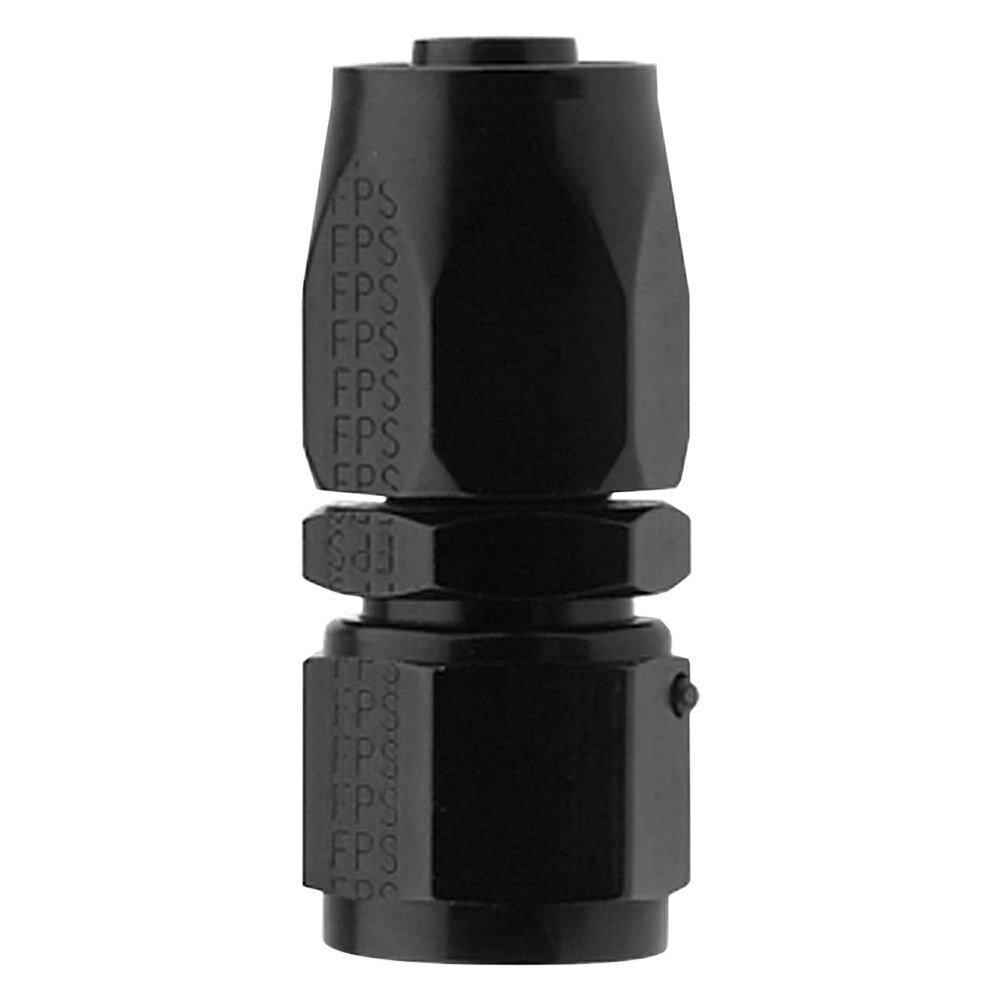 Fragola #12 Straight Pro-Flow Hose End  Black - 220112-BL
