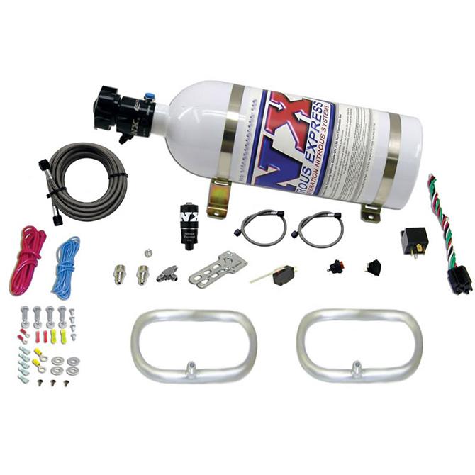 Nitrous Express Dual Ntercooler Ring System (2 - 6 X 6 Rings) With 10Lb Bottle - 22200-10