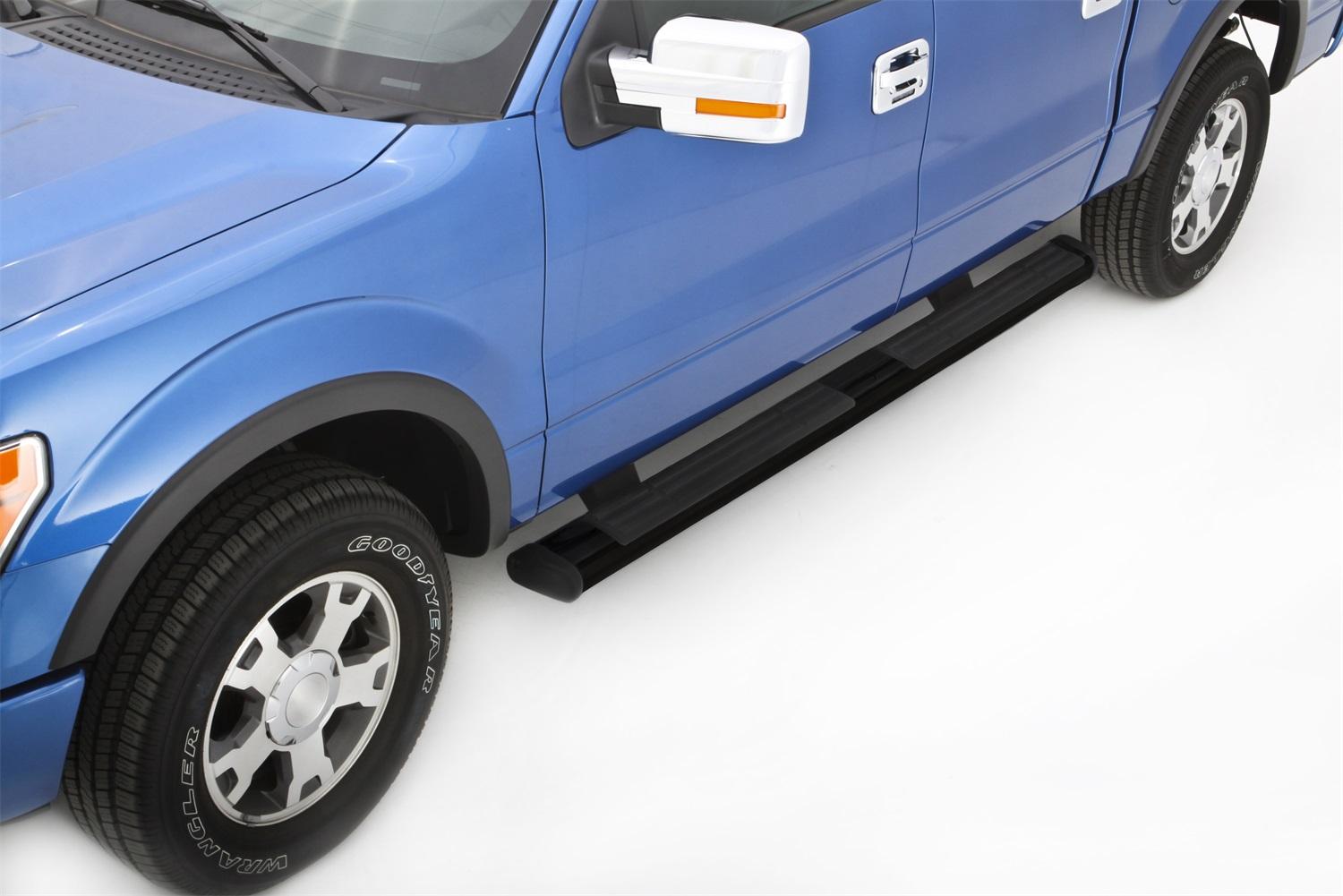 Lund 6Inch-Oval Straight Nerf Bars; Composite; Black - 22268738
