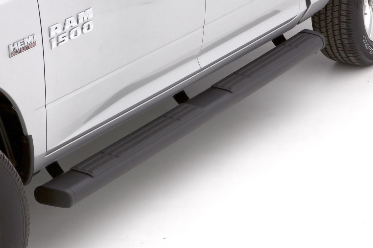 Lund 6Inch-Oval Straight Nerf Bars; Composite; Black - 22268783