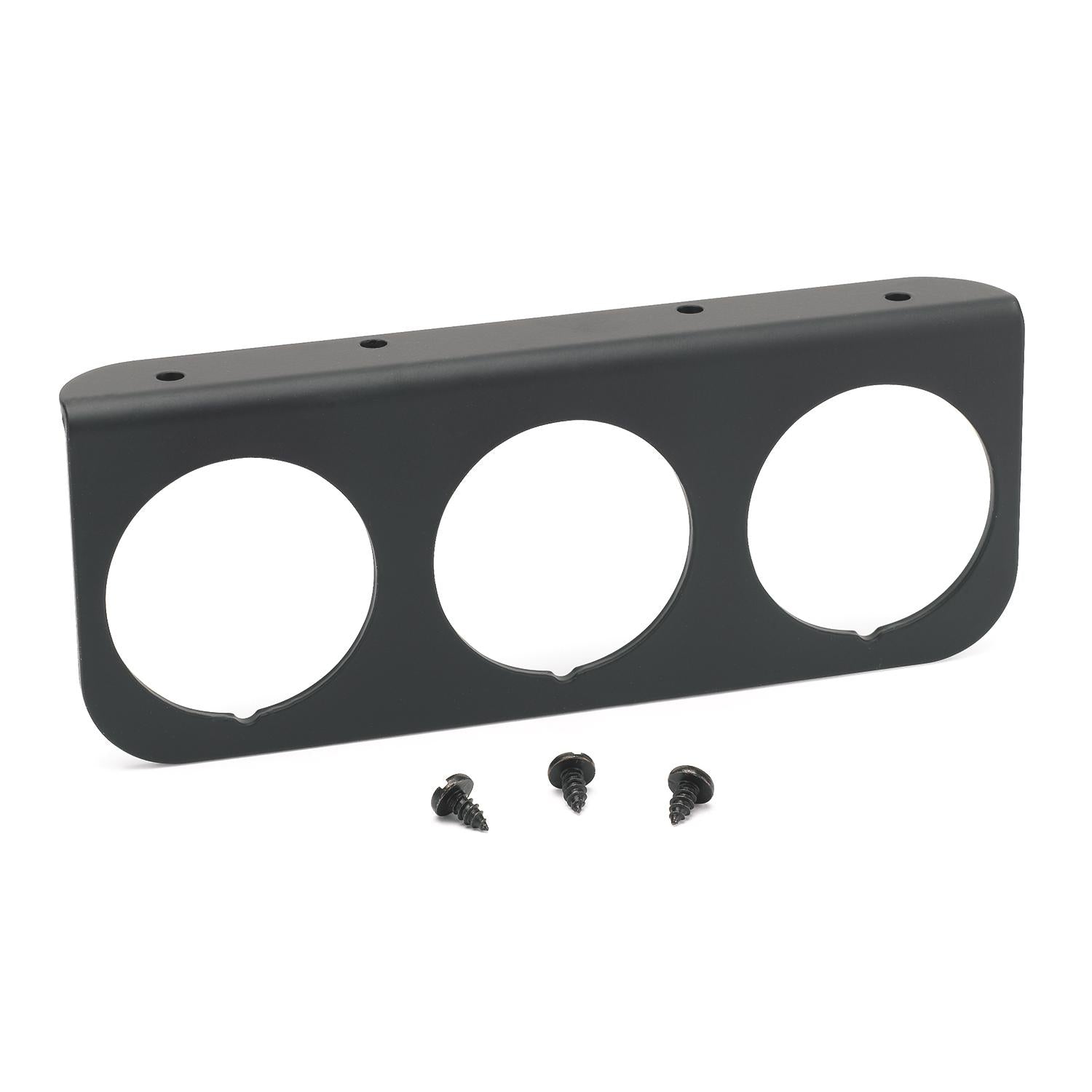 Auto Meter GAUGE MOUNTING PANEL, TRIPLE, 2-1/16", BLACK, ALUMINUM - 2238