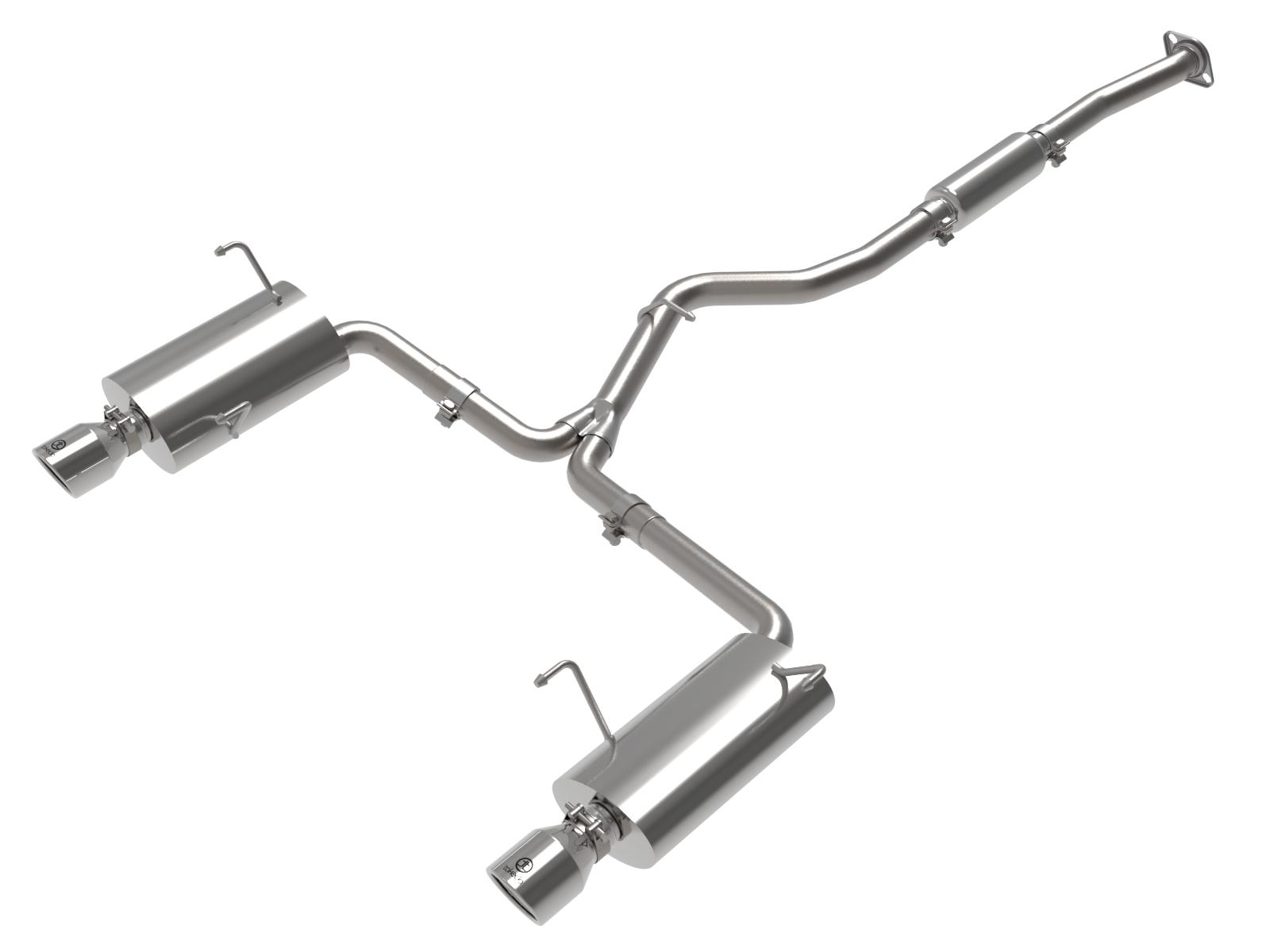 AFE Takeda 2-1/2 IN to 2-1/4 IN 304 Stainless Steel Cat-Back Exhaust w/ Polished Tip Subaru Forester XT 14-18 H4-2.5L (t) - 49-36804-P