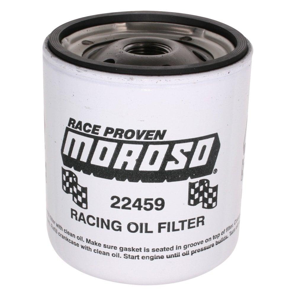 Moroso Oil Filter, Chevy, 13/16 In. Thread, 4 9/32 In Tall, Racing - 22459